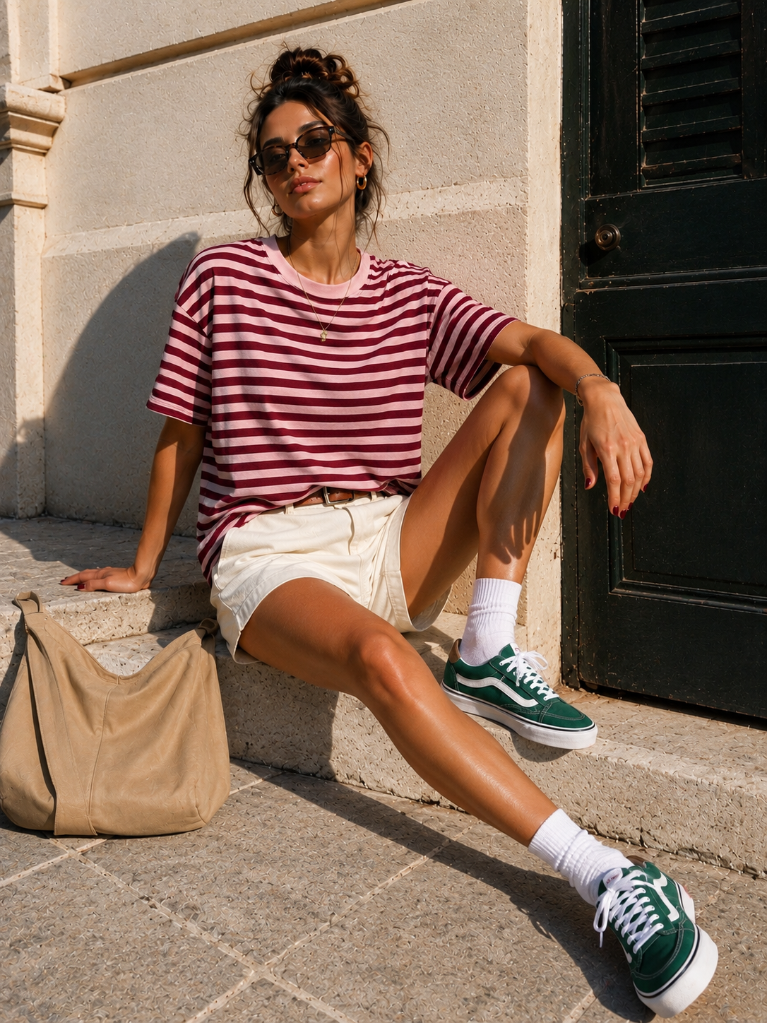 Gestreept T-shirt Mell Bordeaux