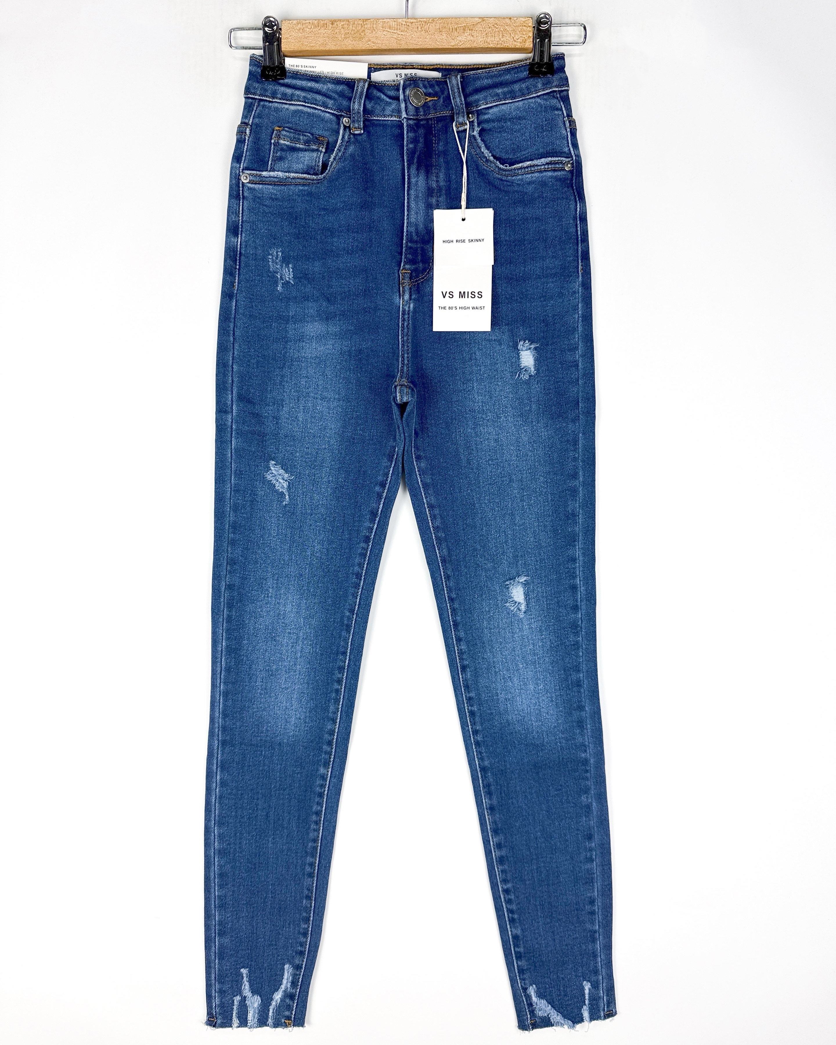 VS Miss | Skinny jeans, Super high waist Lena Blauw