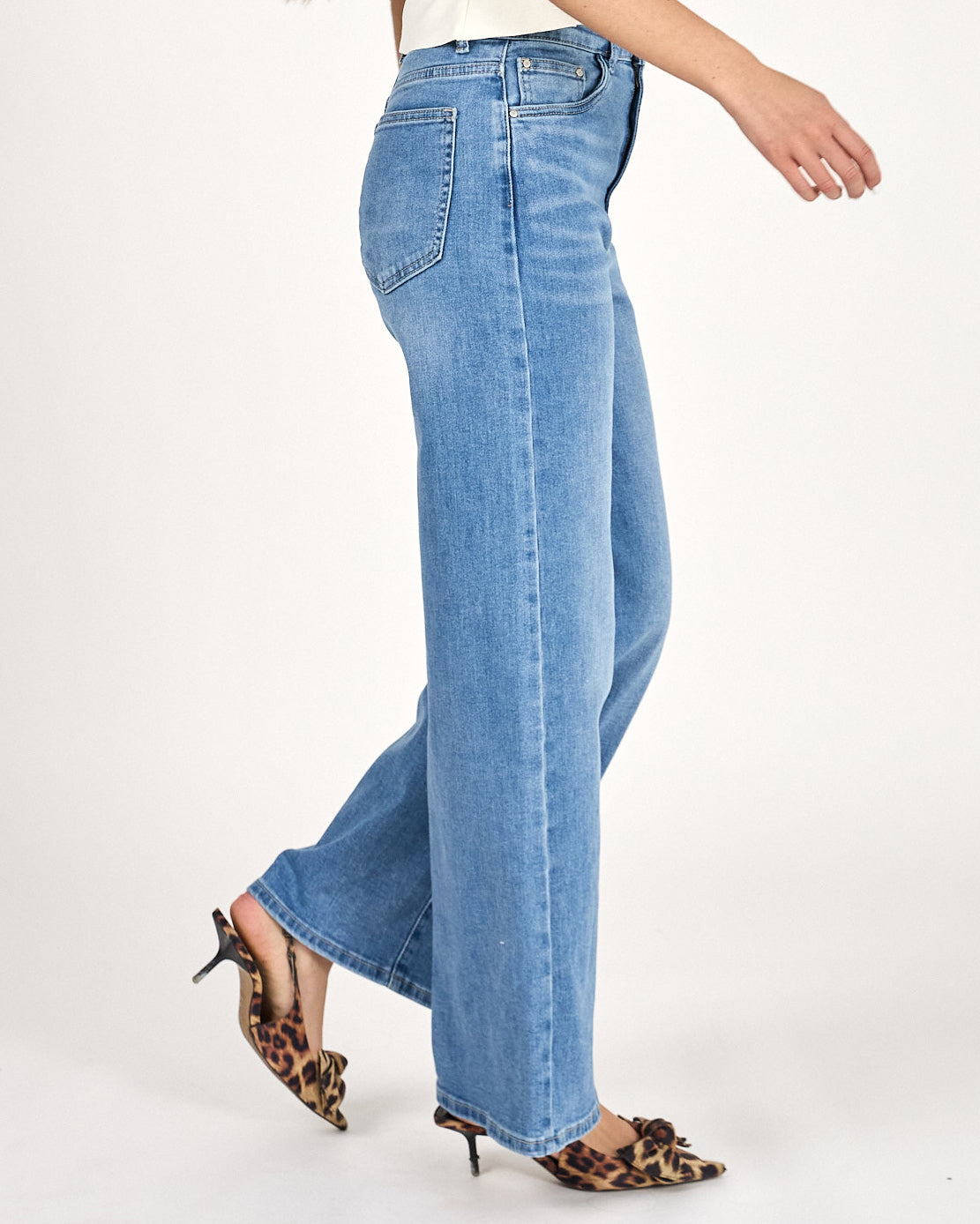 Ana & Lucy | Wide Leg Jeans Noemie-1 Blauw
