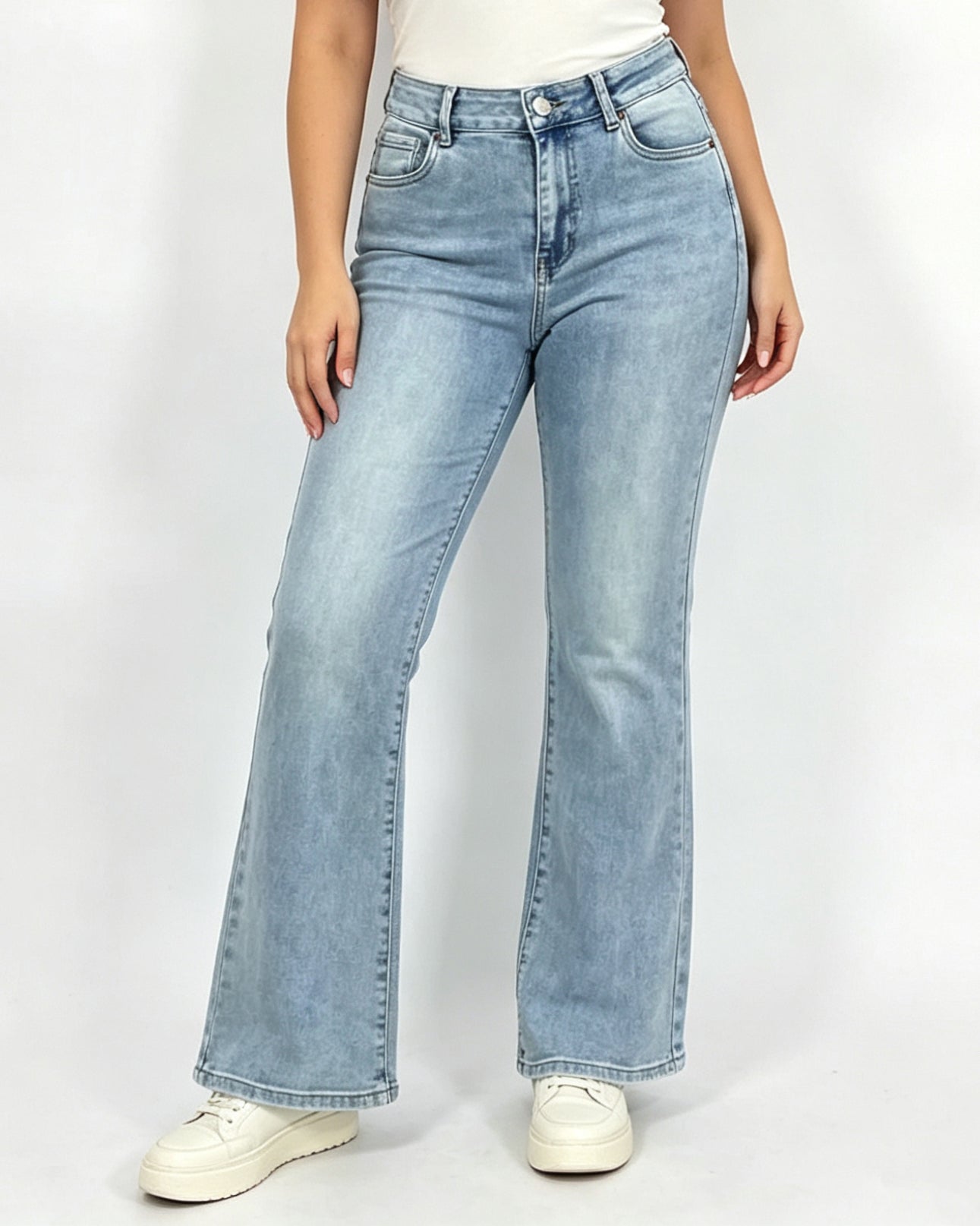 Norfy | Flared jeans Fay-1 Lichtblauw