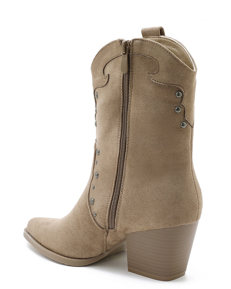 Cowboylaarsjes met studs Liva Taupe