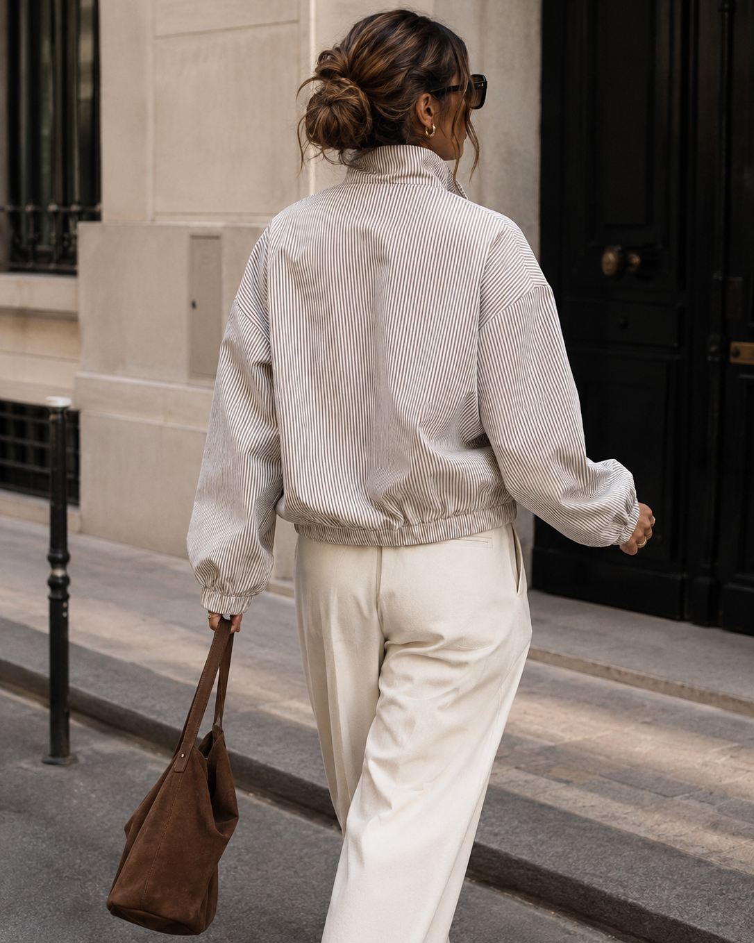 Bomberjacket met ster Essie Bruin