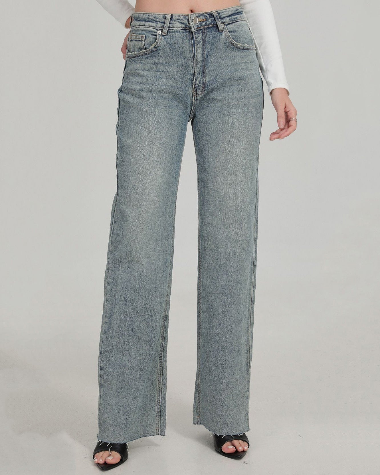 SeeSee Paris | Wide leg jeans Romey Blauw