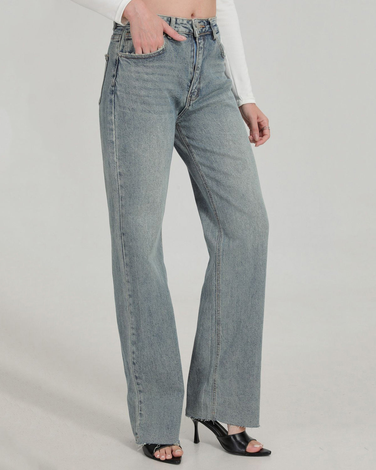 SeeSee Paris | Wide leg jeans Romey Blauw