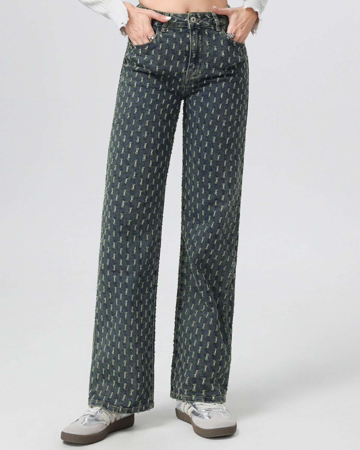 Hello Miss | Wide leg jeans Janey-9 Zand