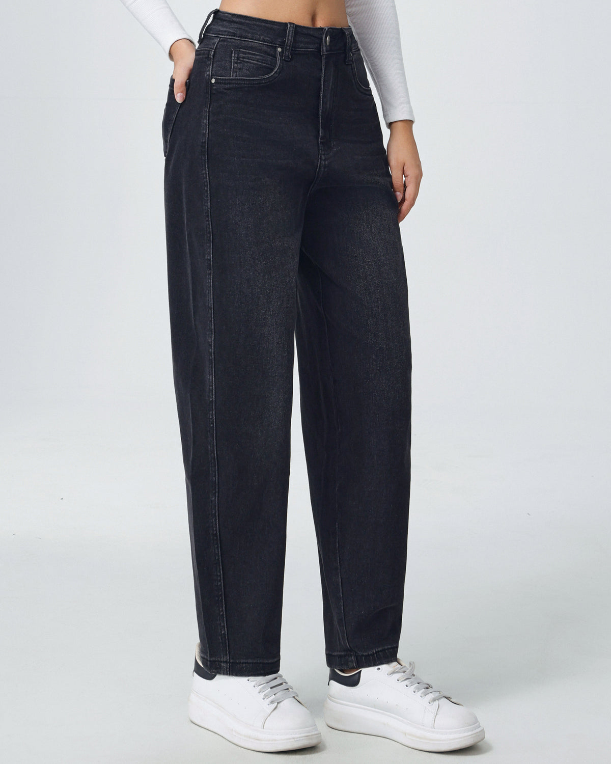 Hello Miss | Ballon jeans Mira-5 Zwart