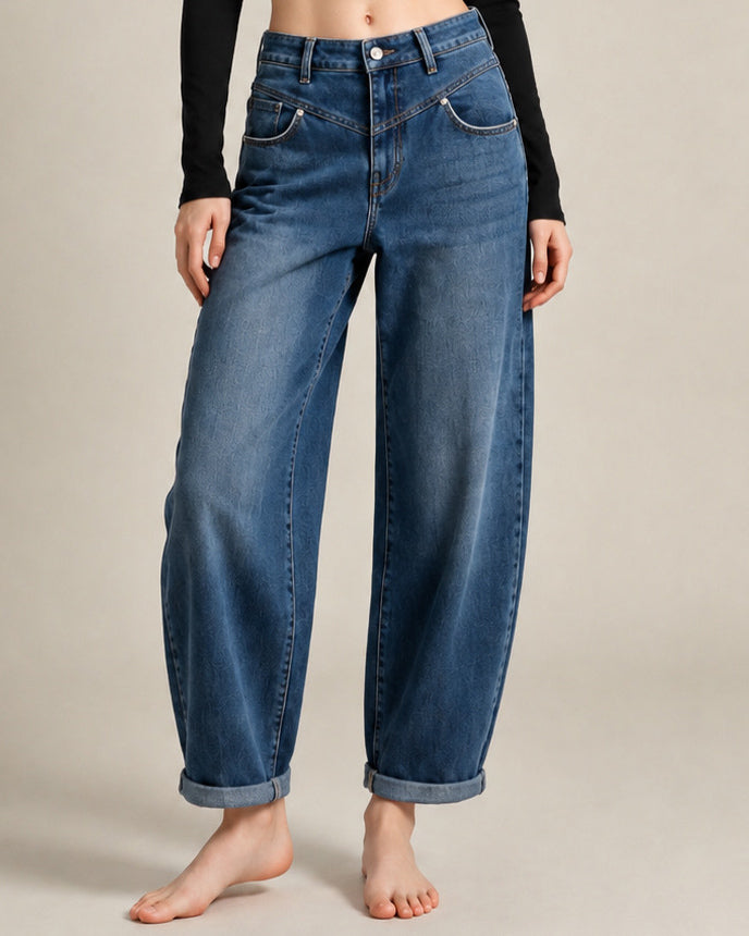 Laulia | Ballon jeans Luca Donkerblauw