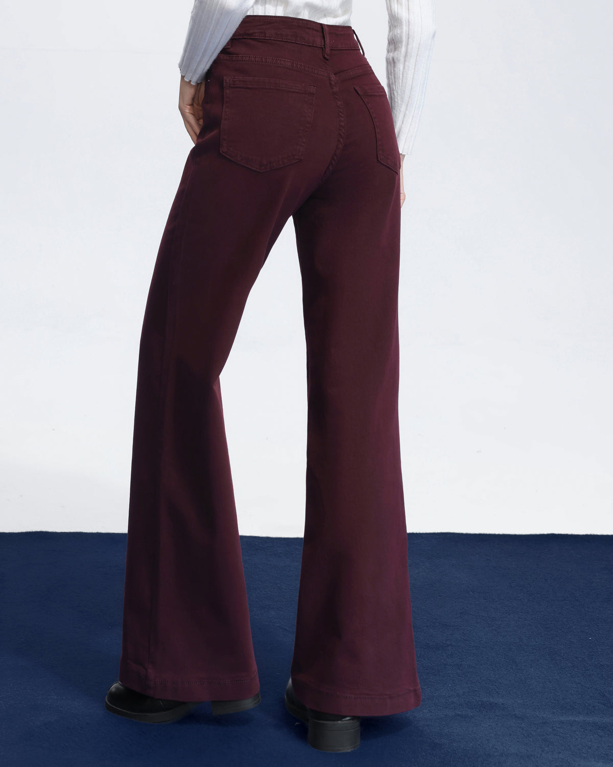 Jewelly| Wide leg jeans Levy-25 Bordeaux