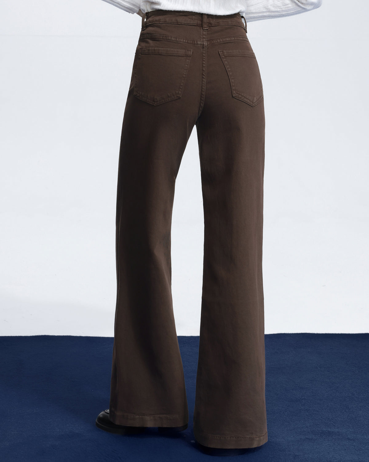 Jewelly | Wide leg jeans Levy-26 Donkerbruin