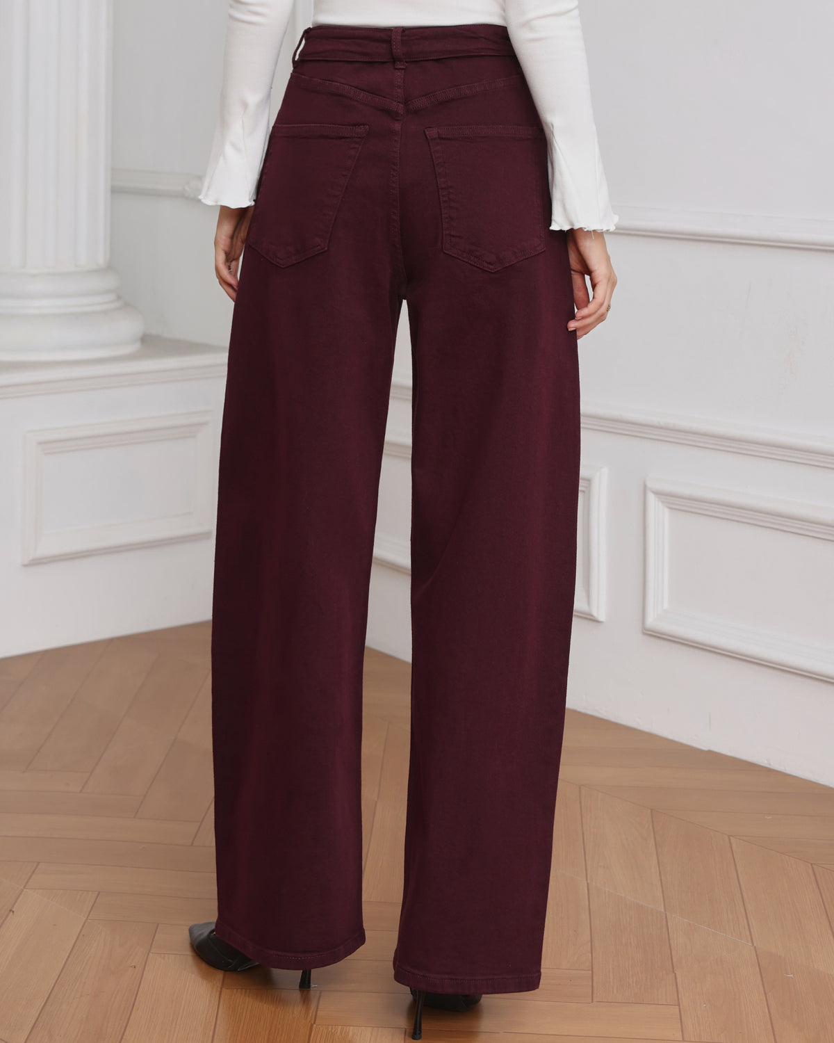 Jewelly | Ballon jeans Yolla-25 Aubergine