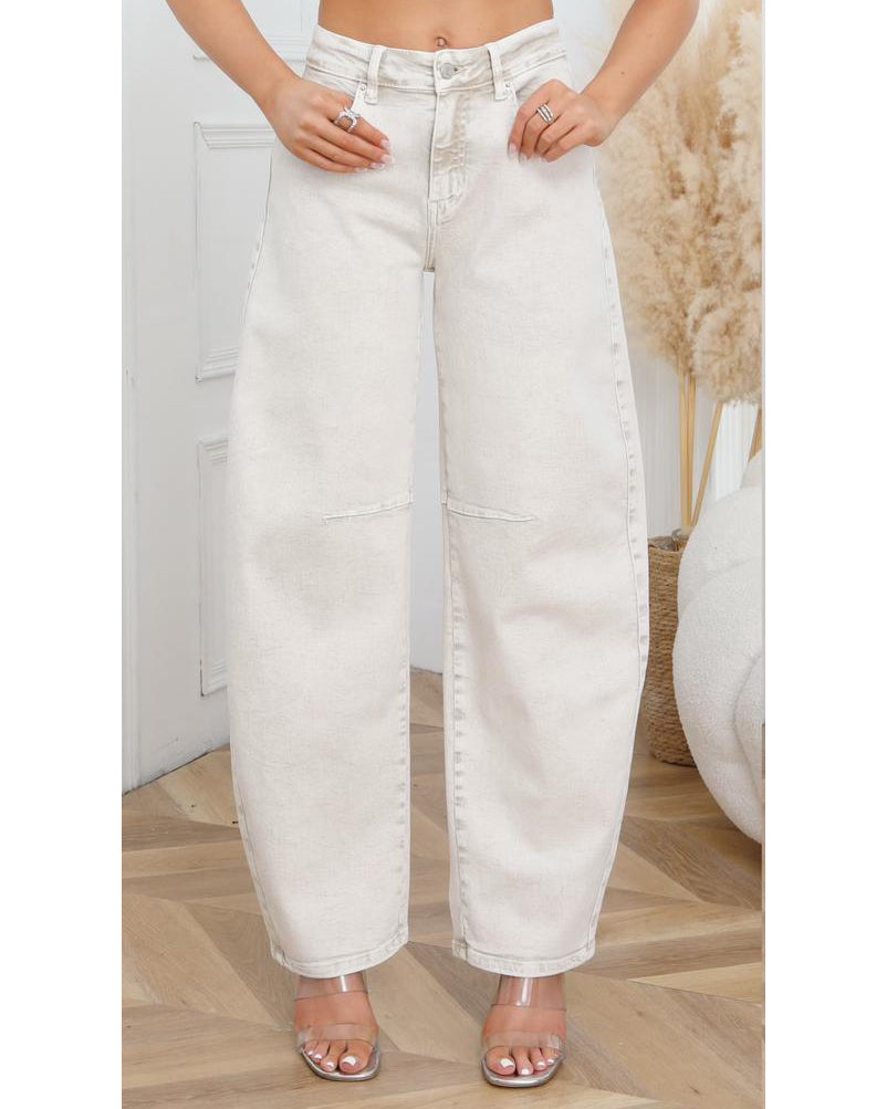 Laulia | Barrel jeans Sena-2 Beige