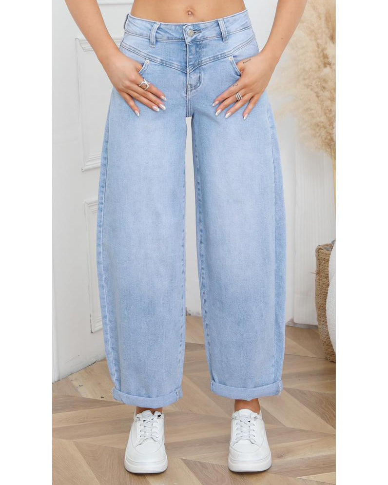 Laulia | Barrel jeans Miley Blauw