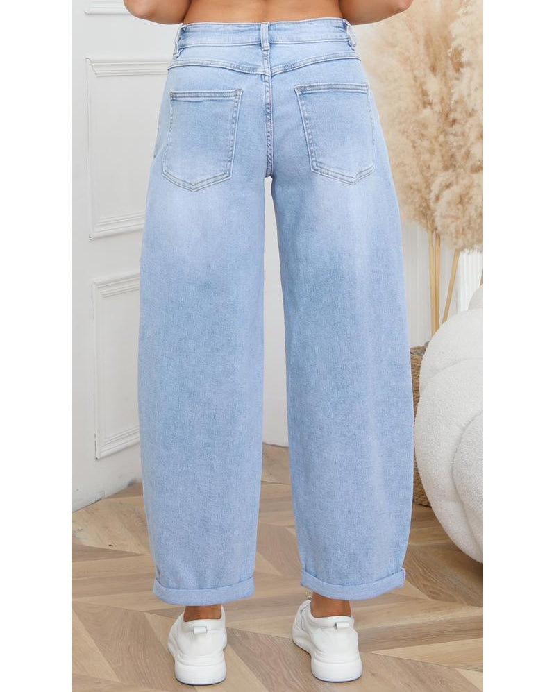 Laulia | Barrel jeans Miley Blauw