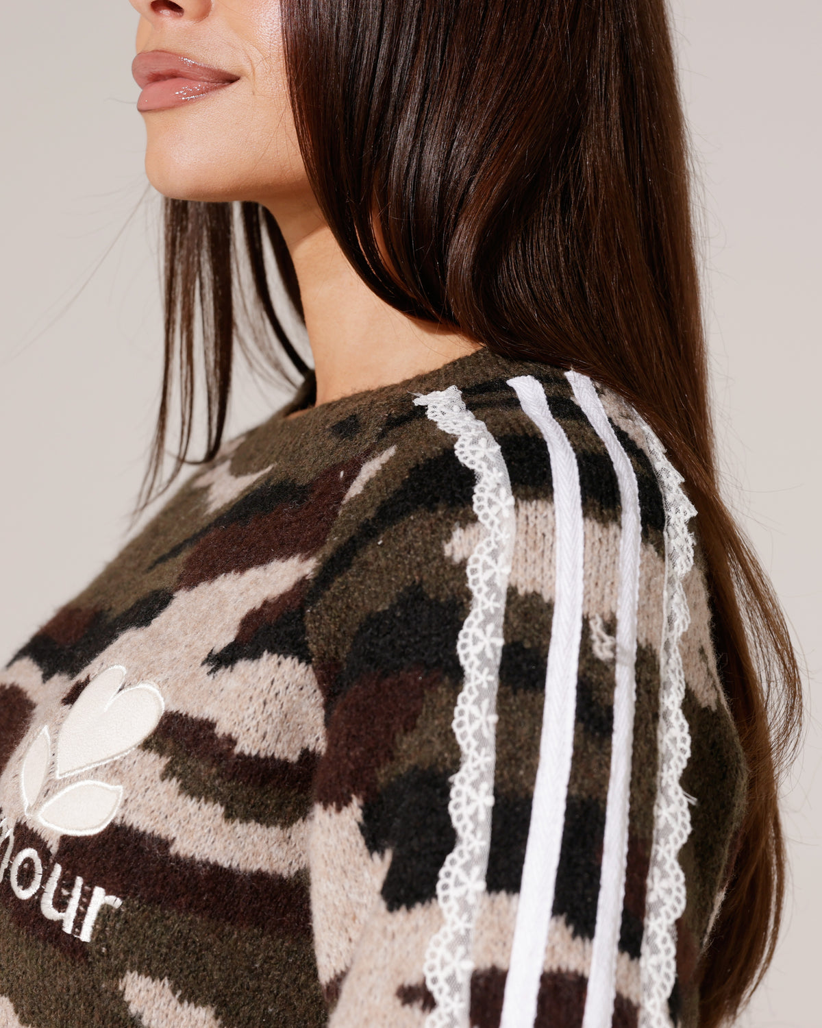Trui met strepen Amour Camouflage