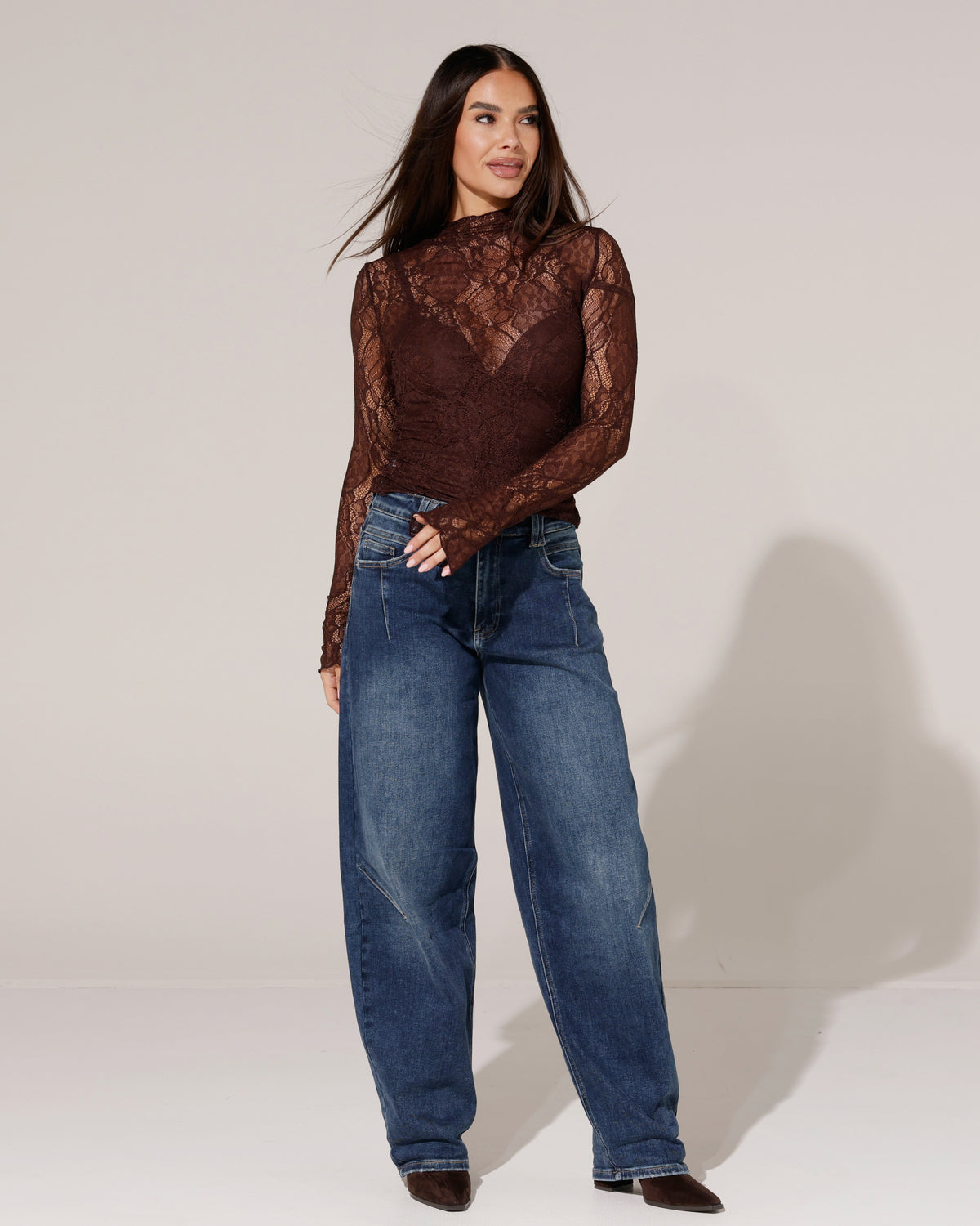 Laulia | Ballon jeans Anne-2 Donkerblauw