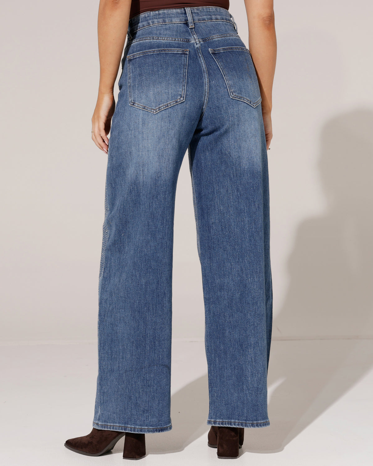 Laulia | Ballon jeans met strass Melle Donkerblauw