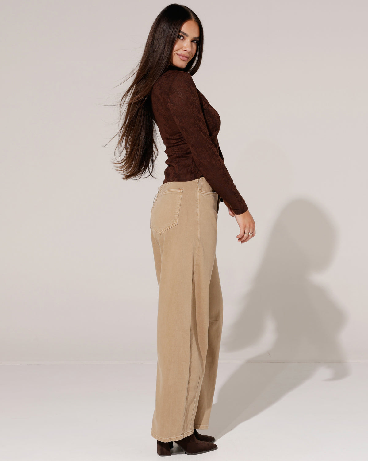 Mesh top Roxy Donkerbruin