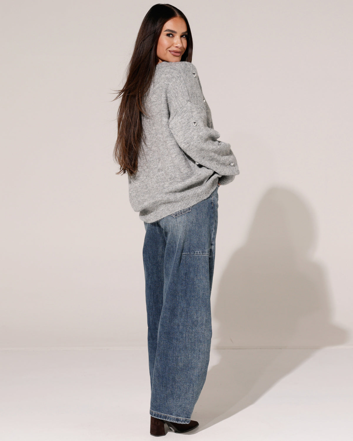 Ana & Lucy | Barrel jeans Lucena Donkerblauw