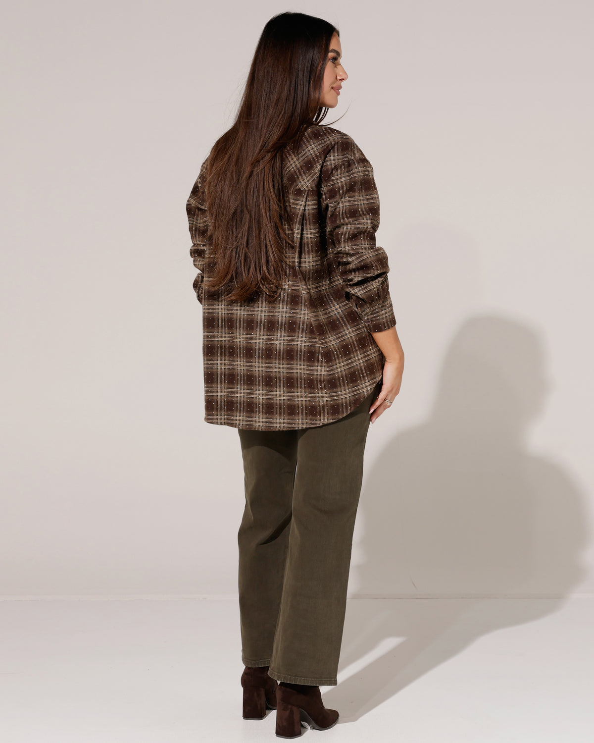 Geruite blouse met strass Tracey Bruin
