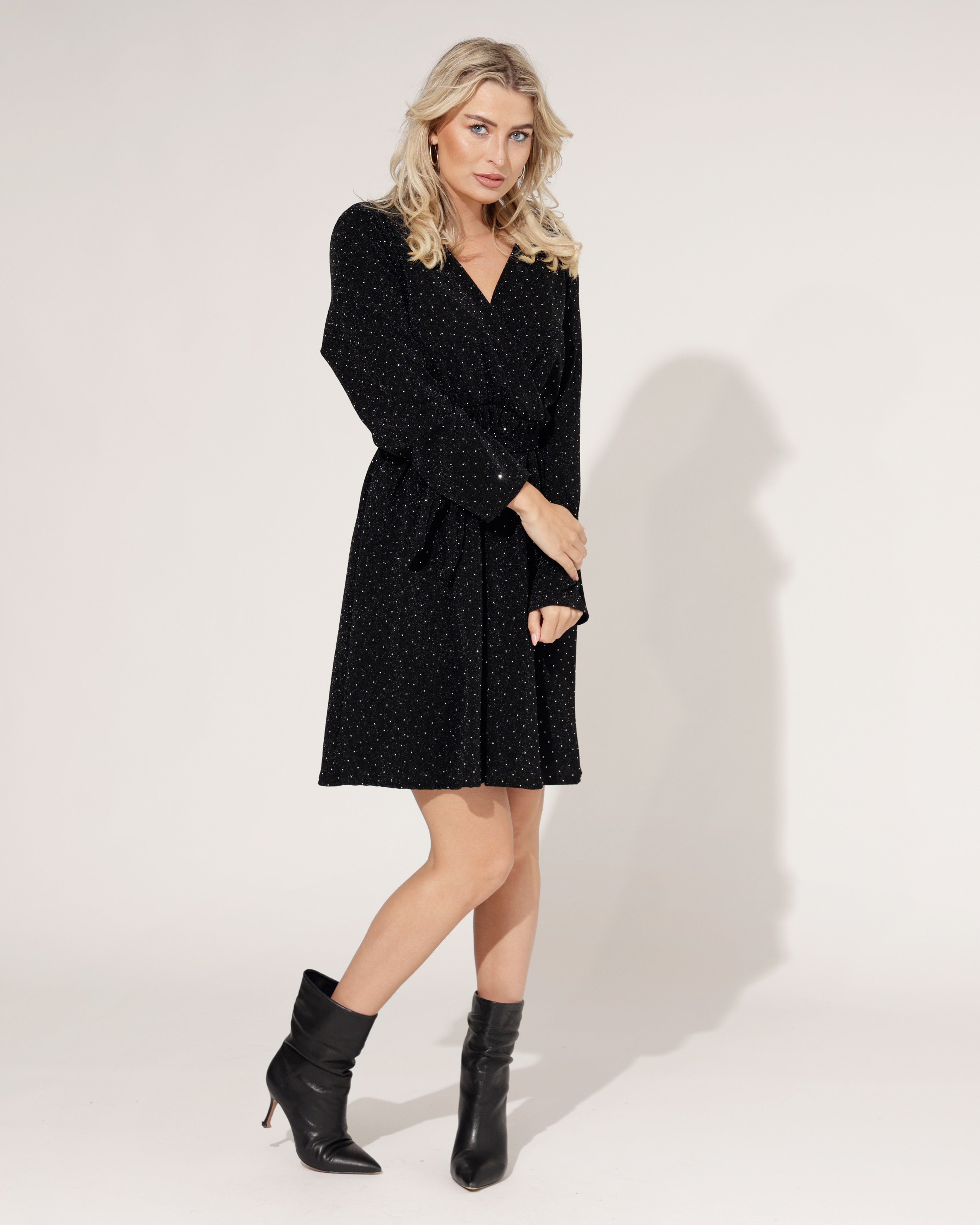 Glitter jurk Svenja Zwart