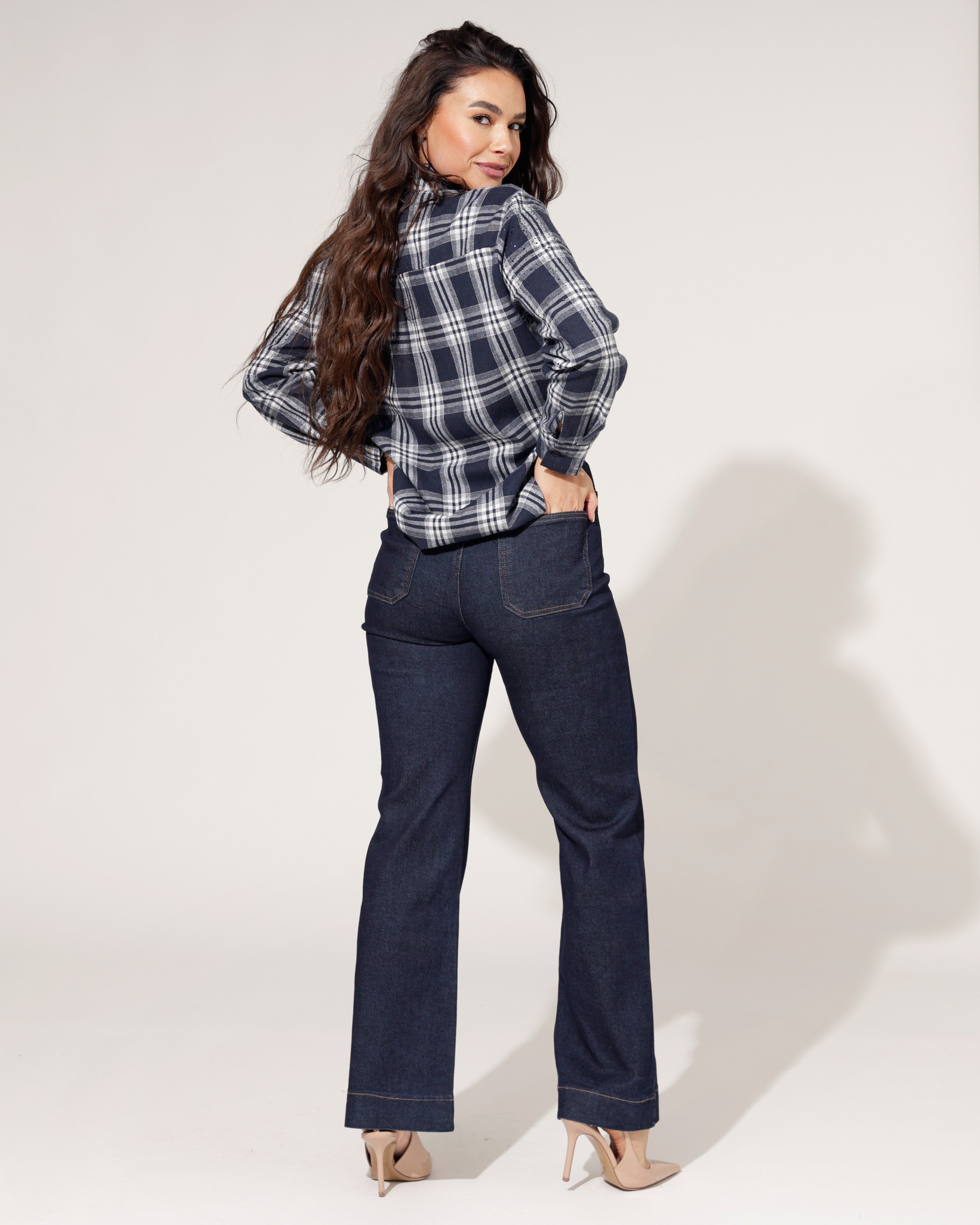 Folyrose | Wide leg jeans Jana-T Blauw