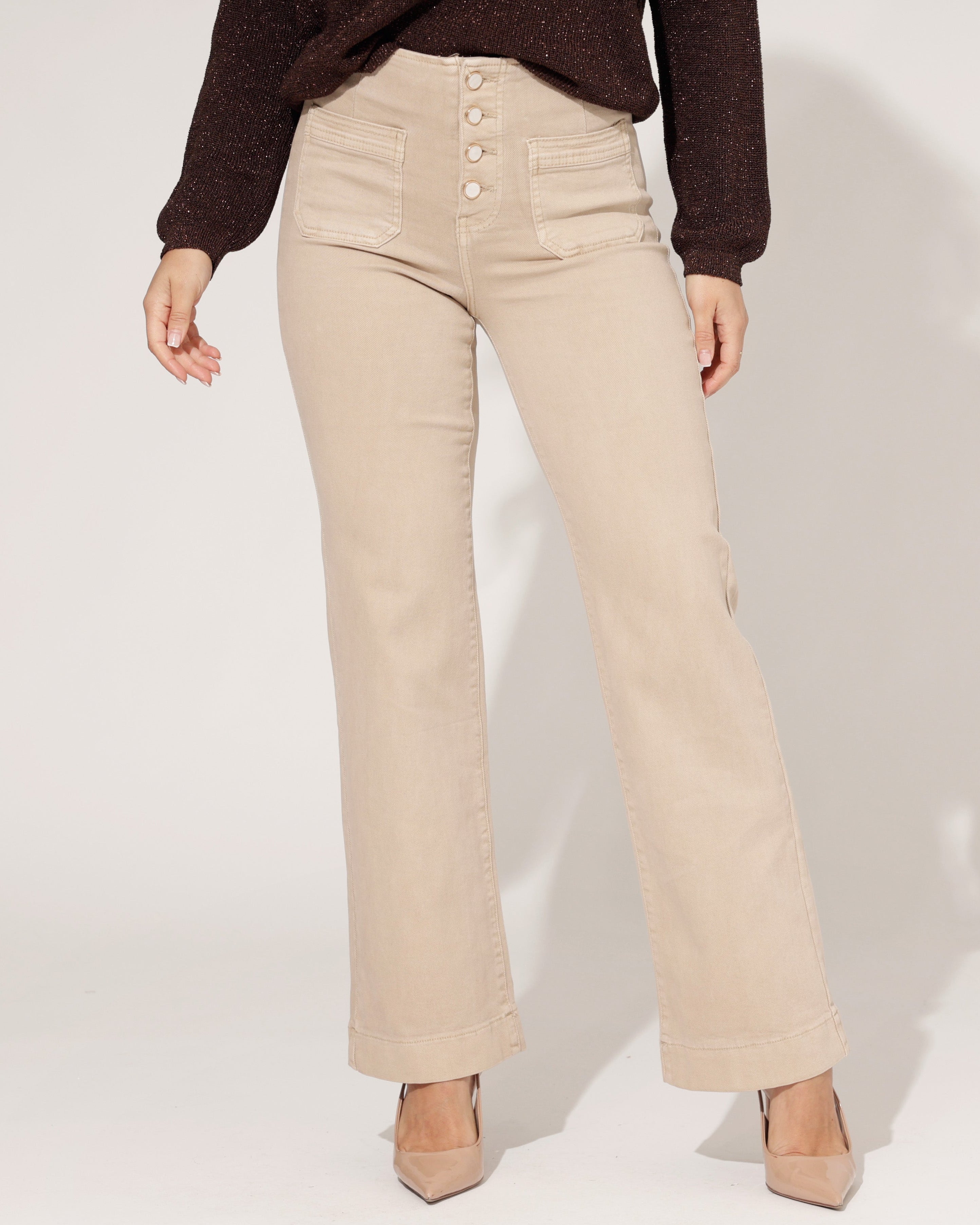 Folyrose | Wide leg jeans Molley-G Zand