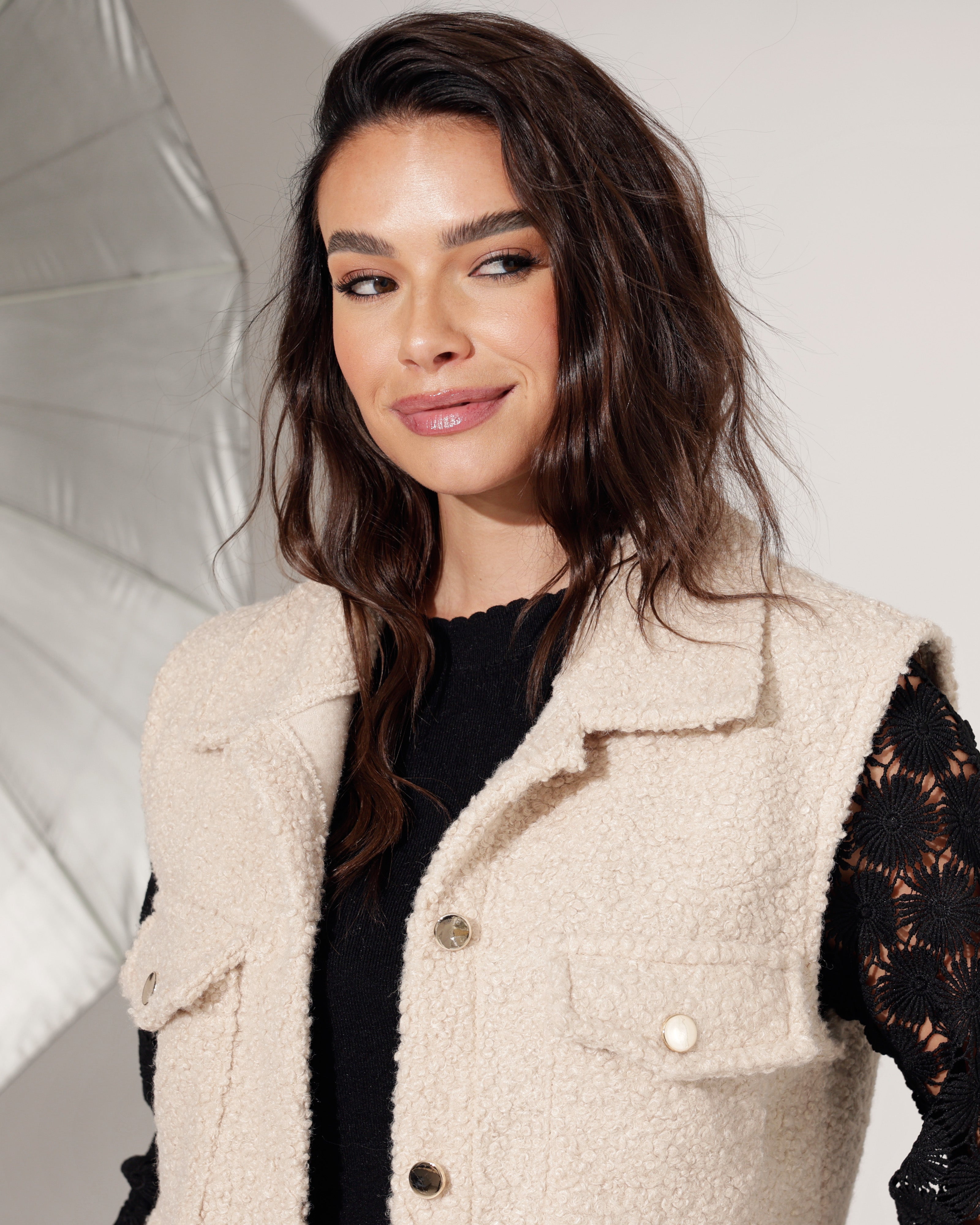 Teddy gilet Claudi Beige