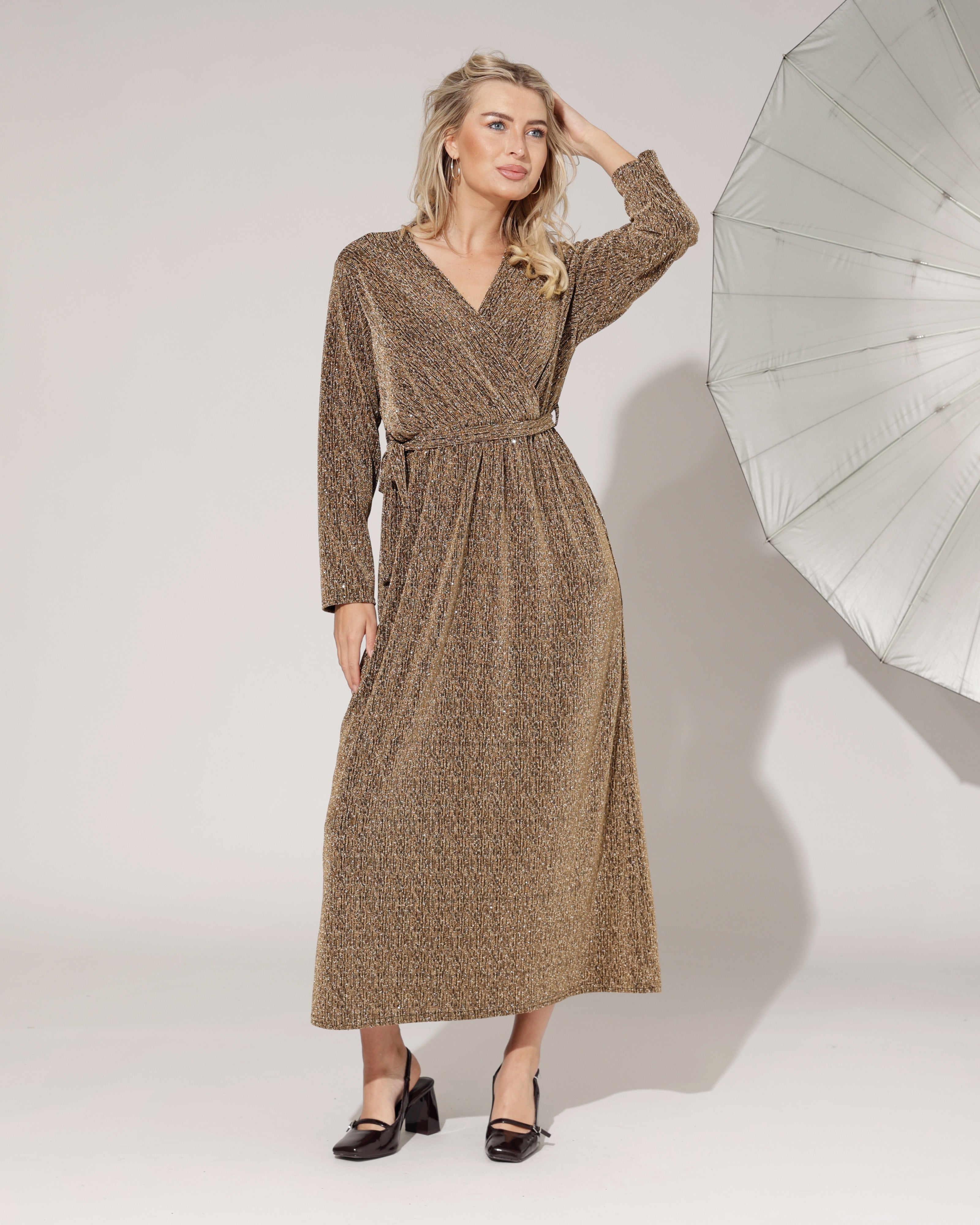 Lange glitter jurk Jonny Goud