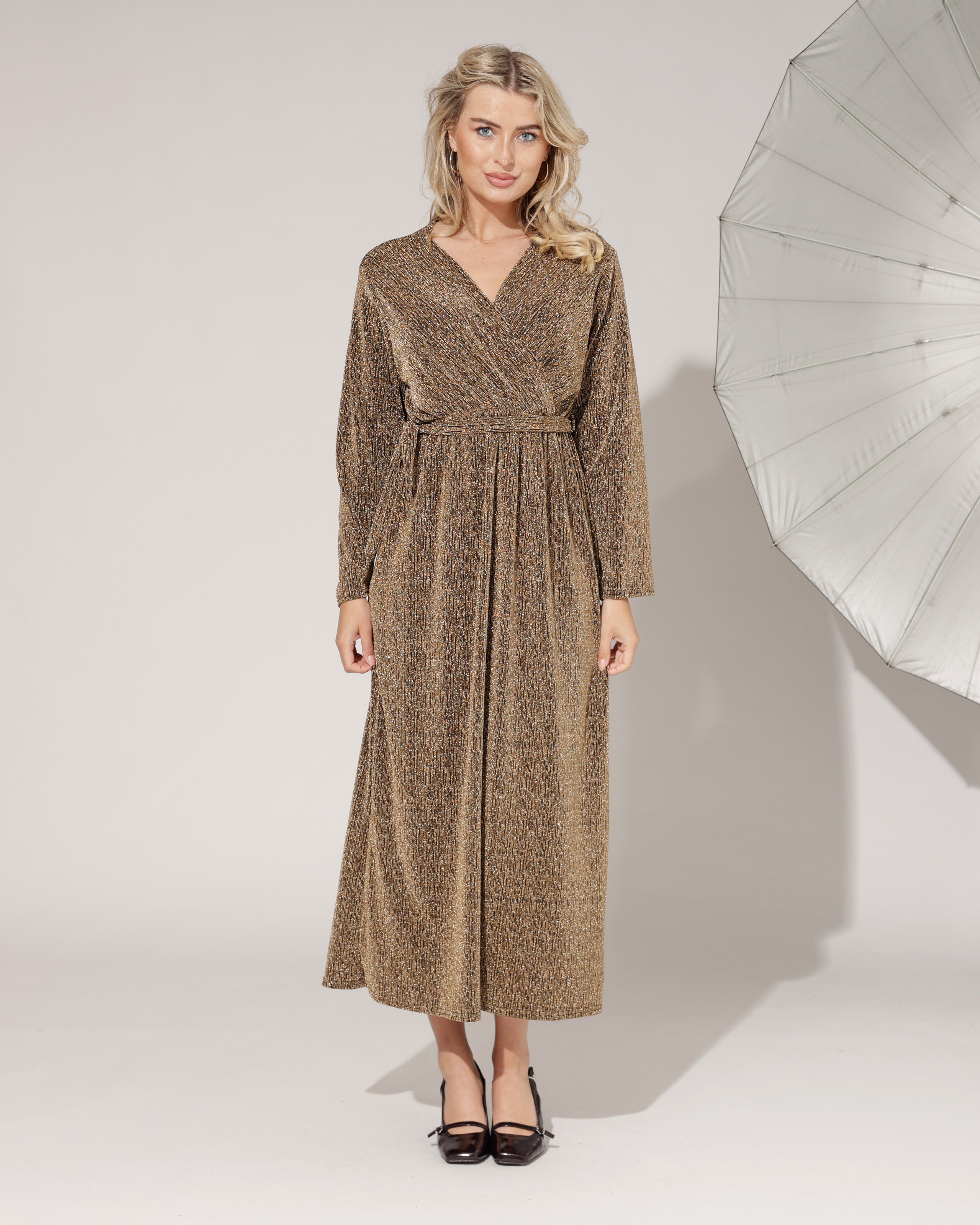 Lange glitter jurk Jonny Goud