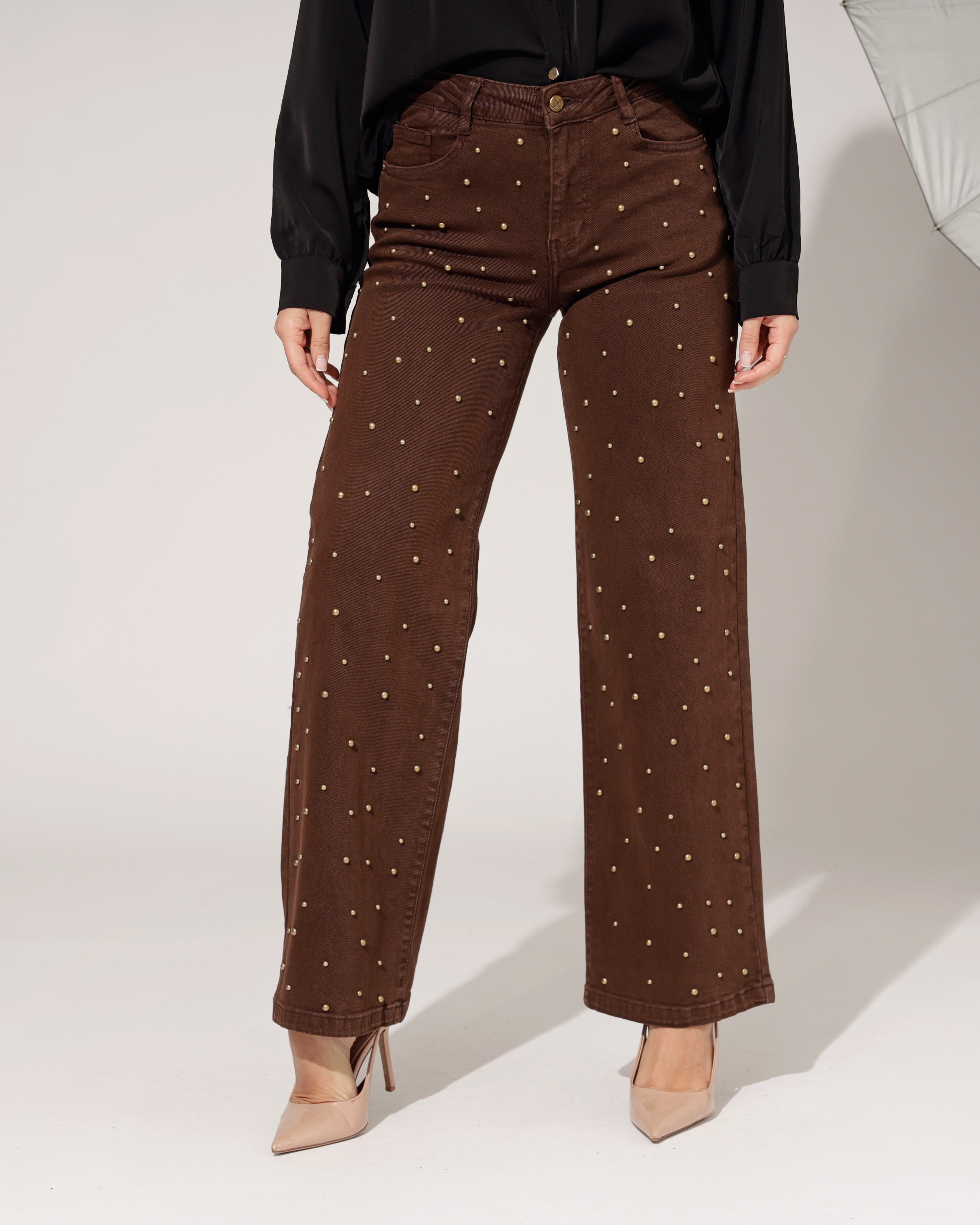 Folyrose | Wide leg jeans Nola Bruin
