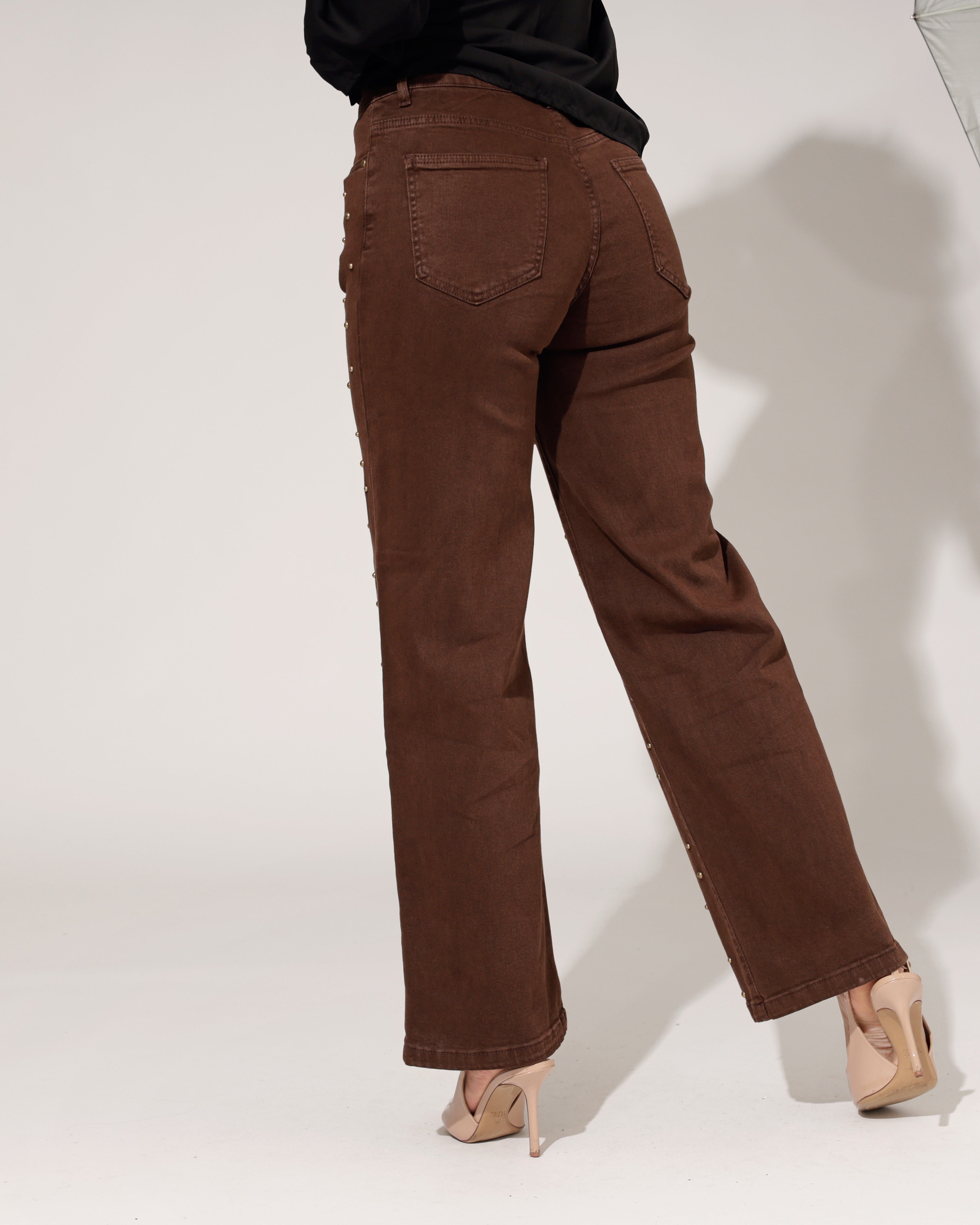 Folyrose | Wide leg jeans Nola Bruin