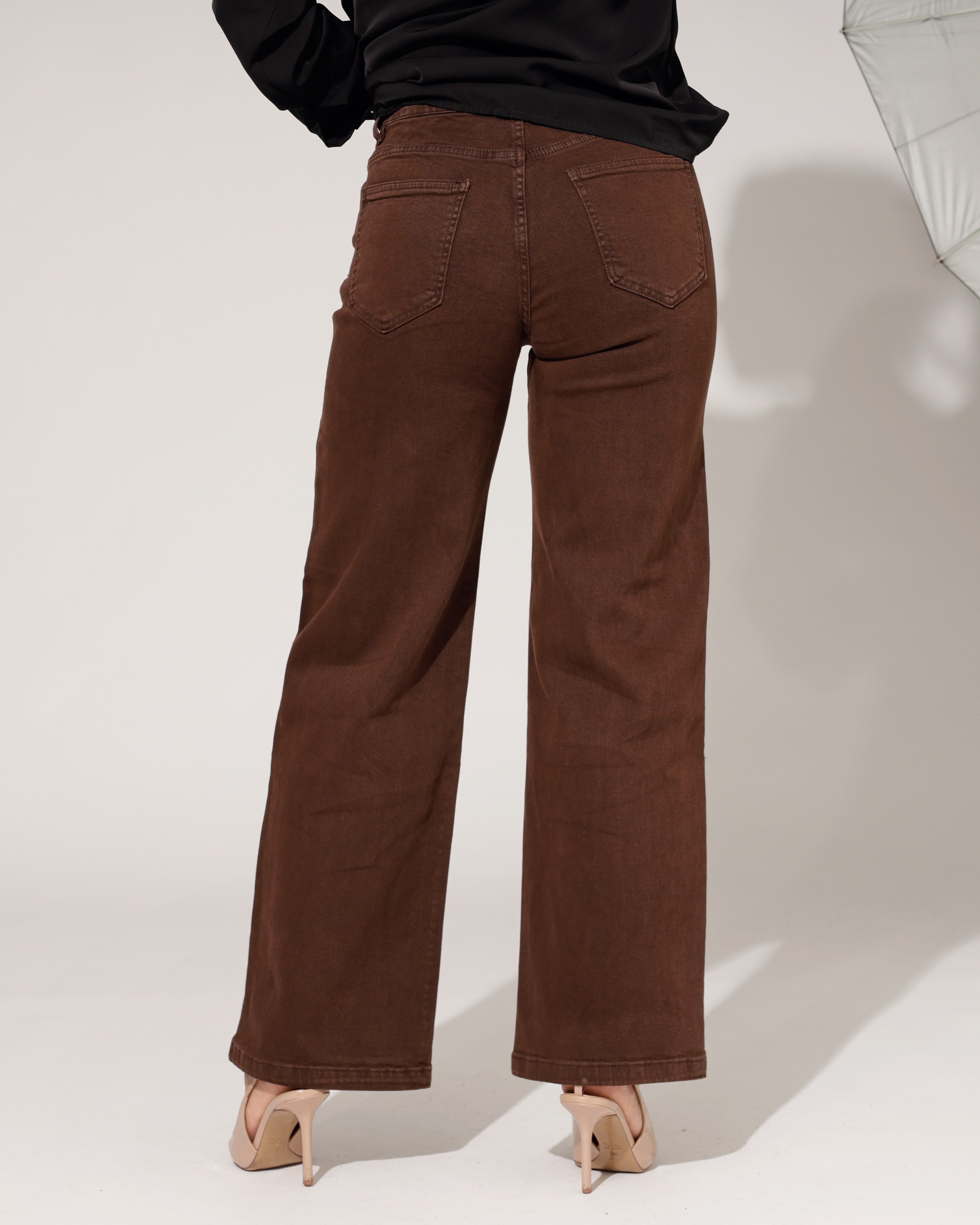 Folyrose | Wide leg jeans Nola Bruin