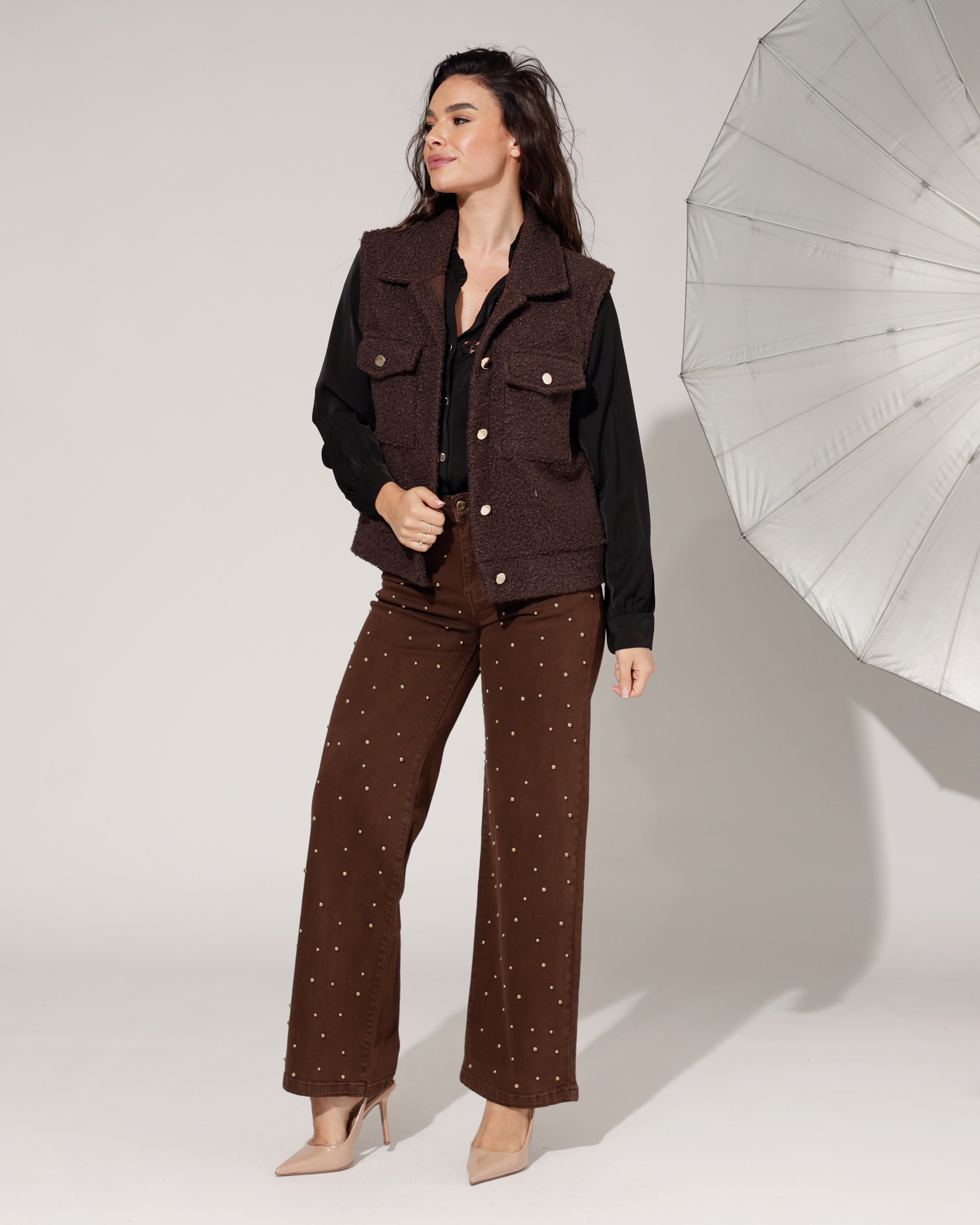 Folyrose | Wide leg jeans Nola Bruin