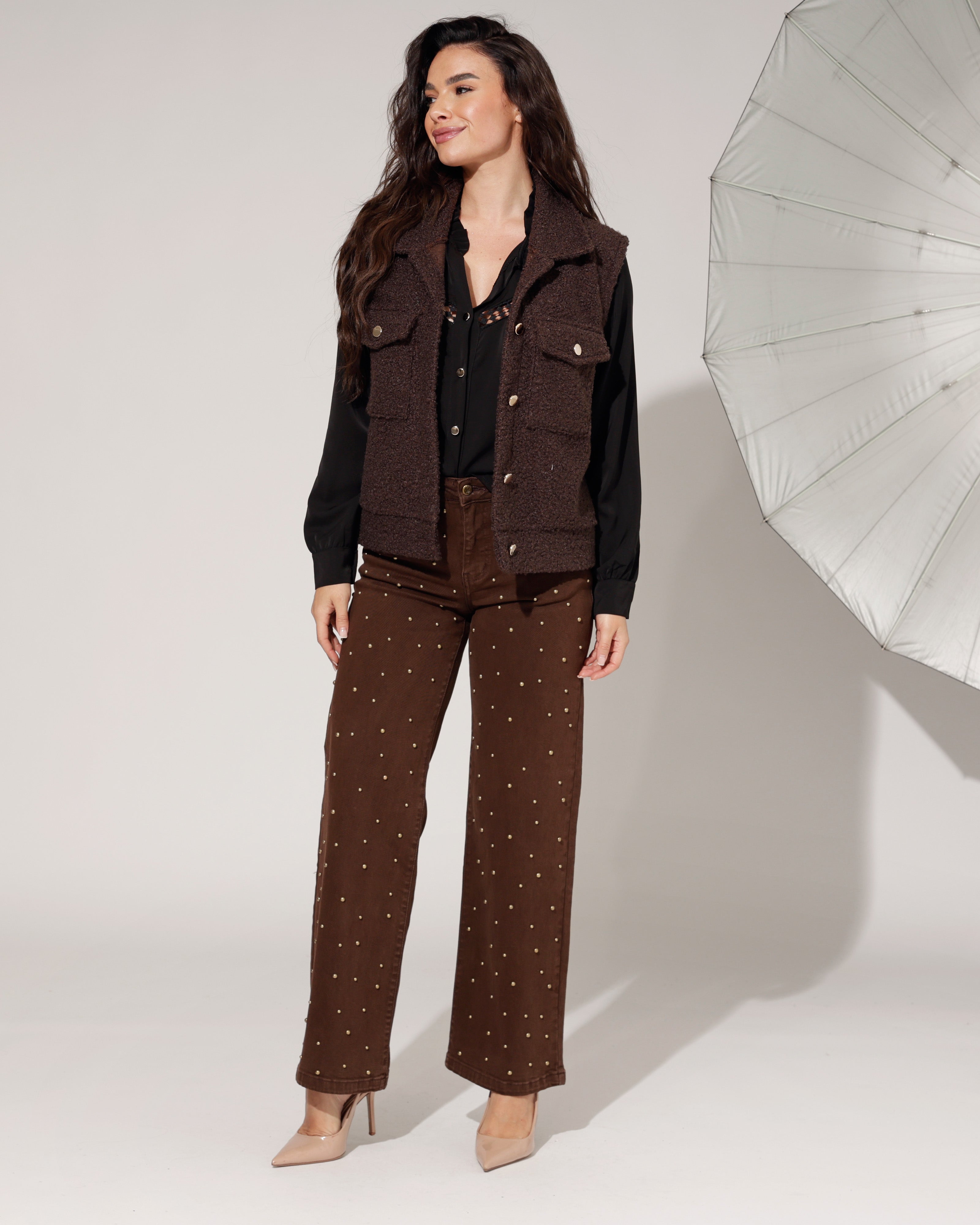 Folyrose | Wide leg jeans Nola Bruin