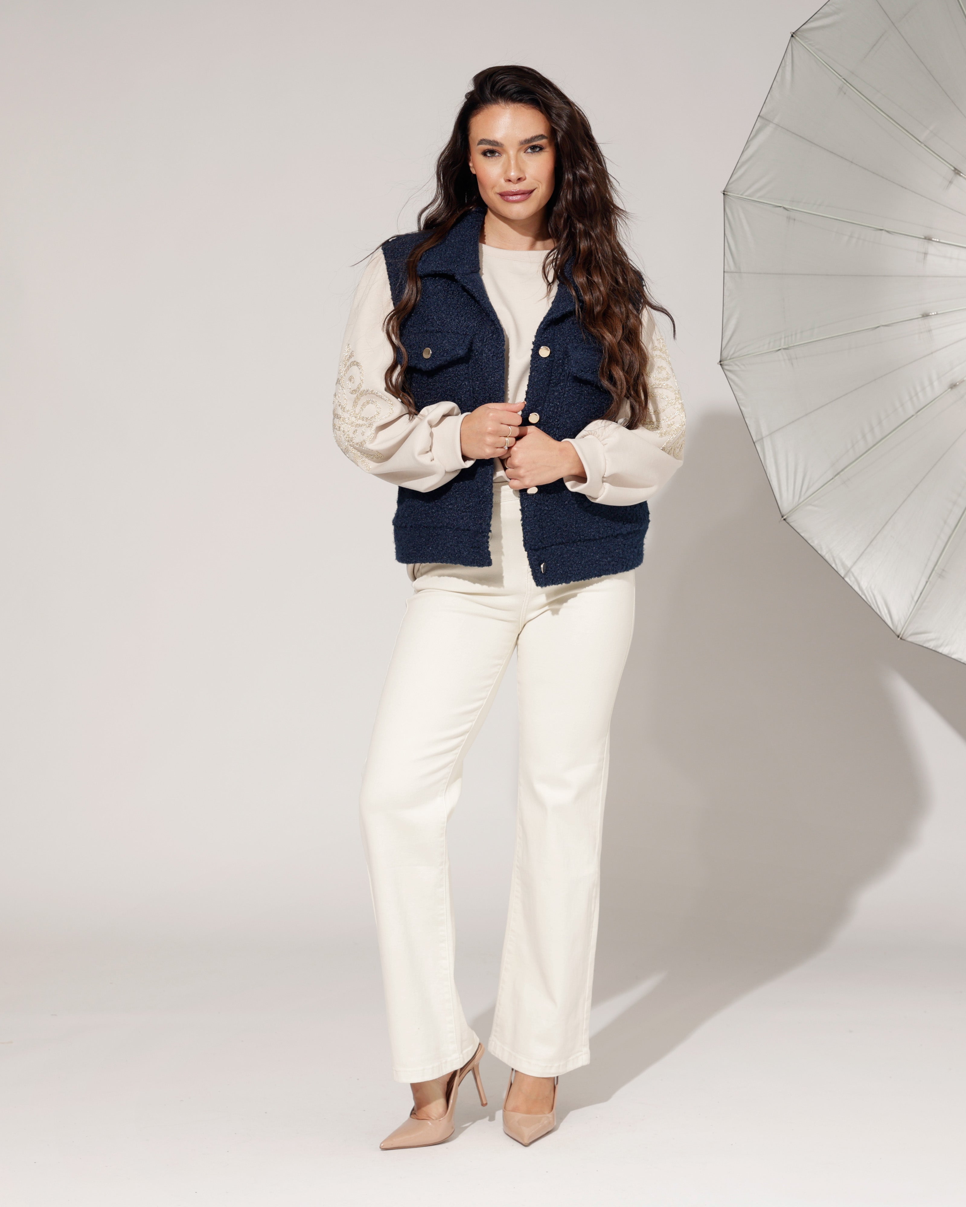 Teddy gilet Nomae Donkerblauw