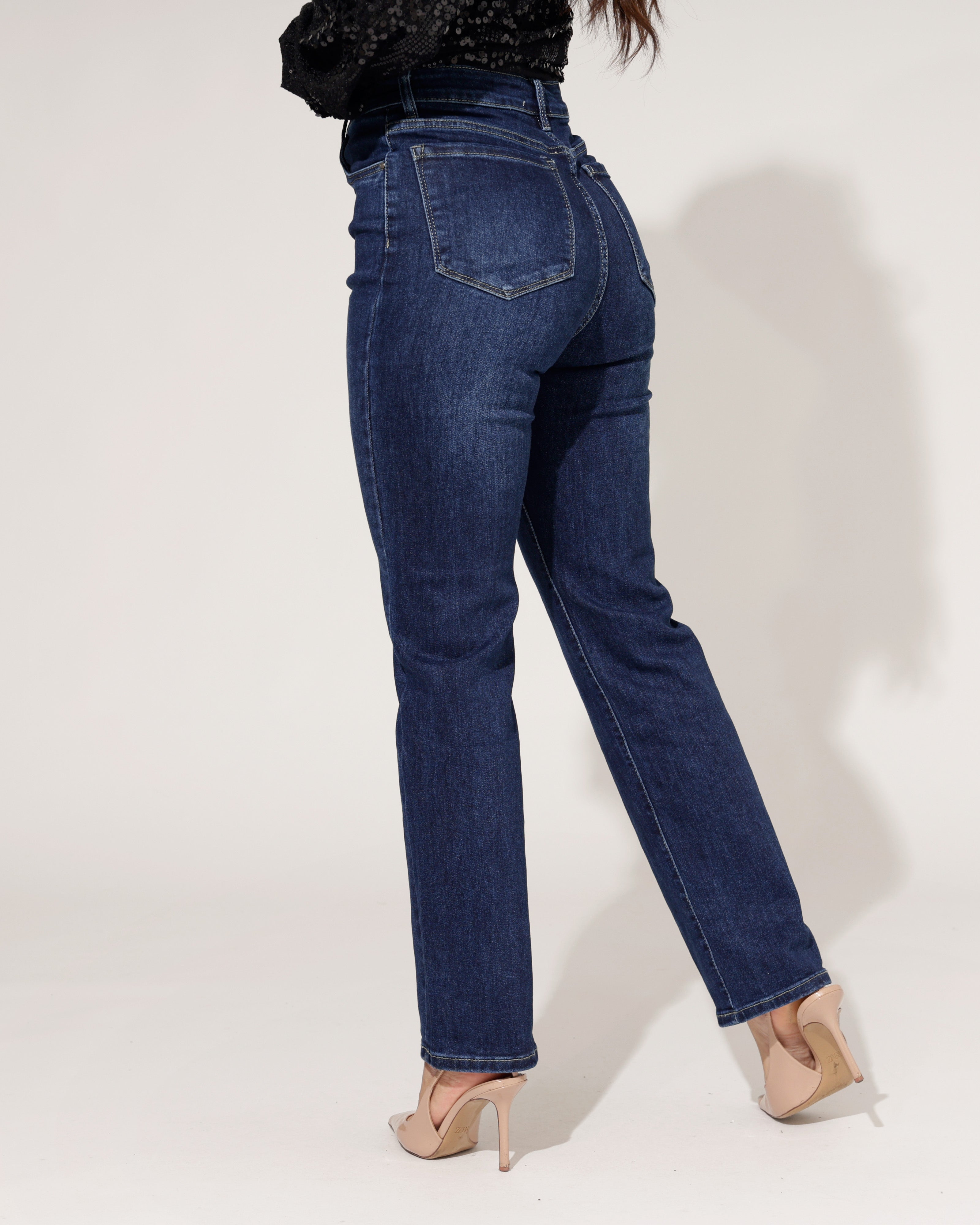 Ana & Lucy | Straight jeans Savvy-4 Donkerblauw