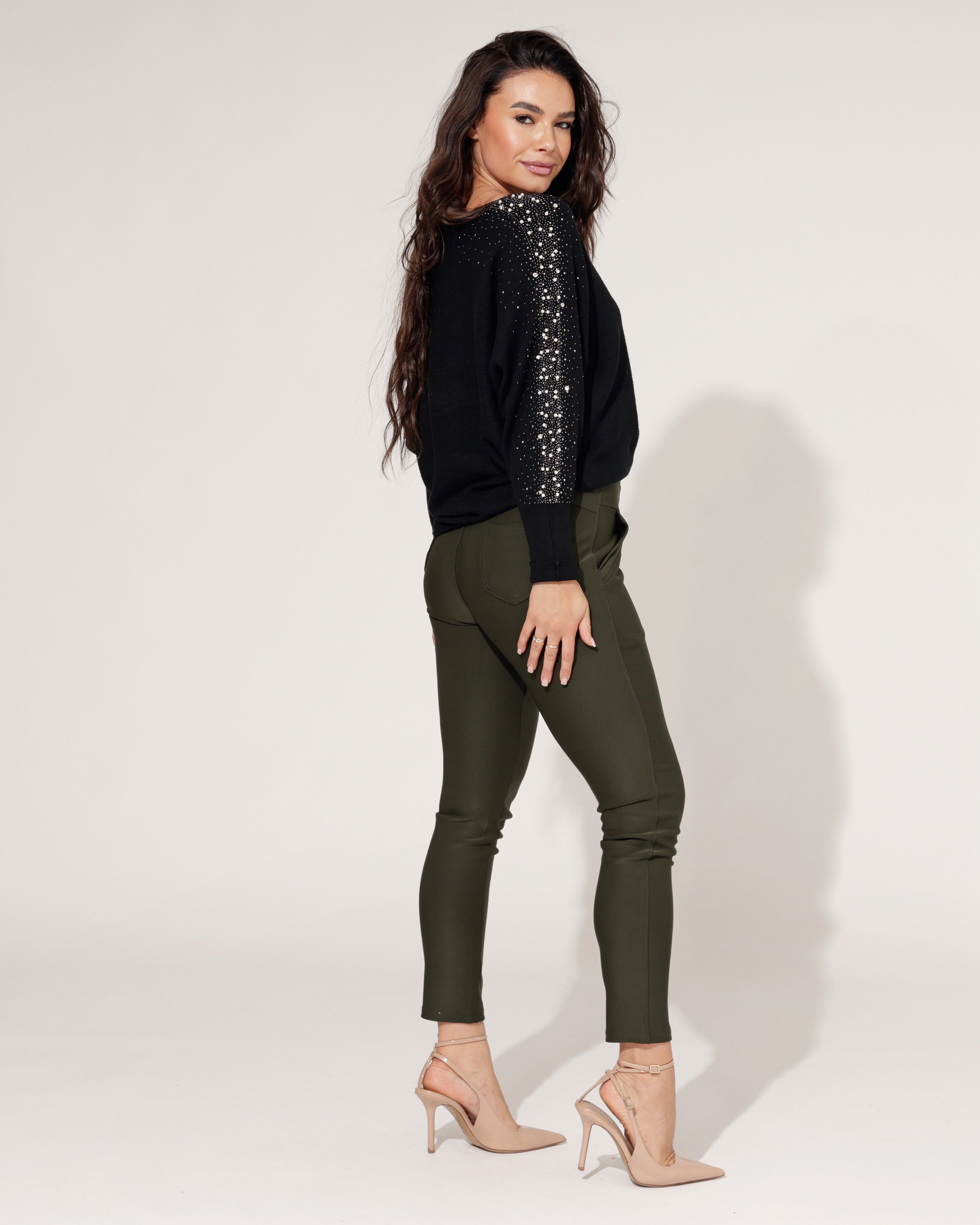 Broek Tess Donkergroen