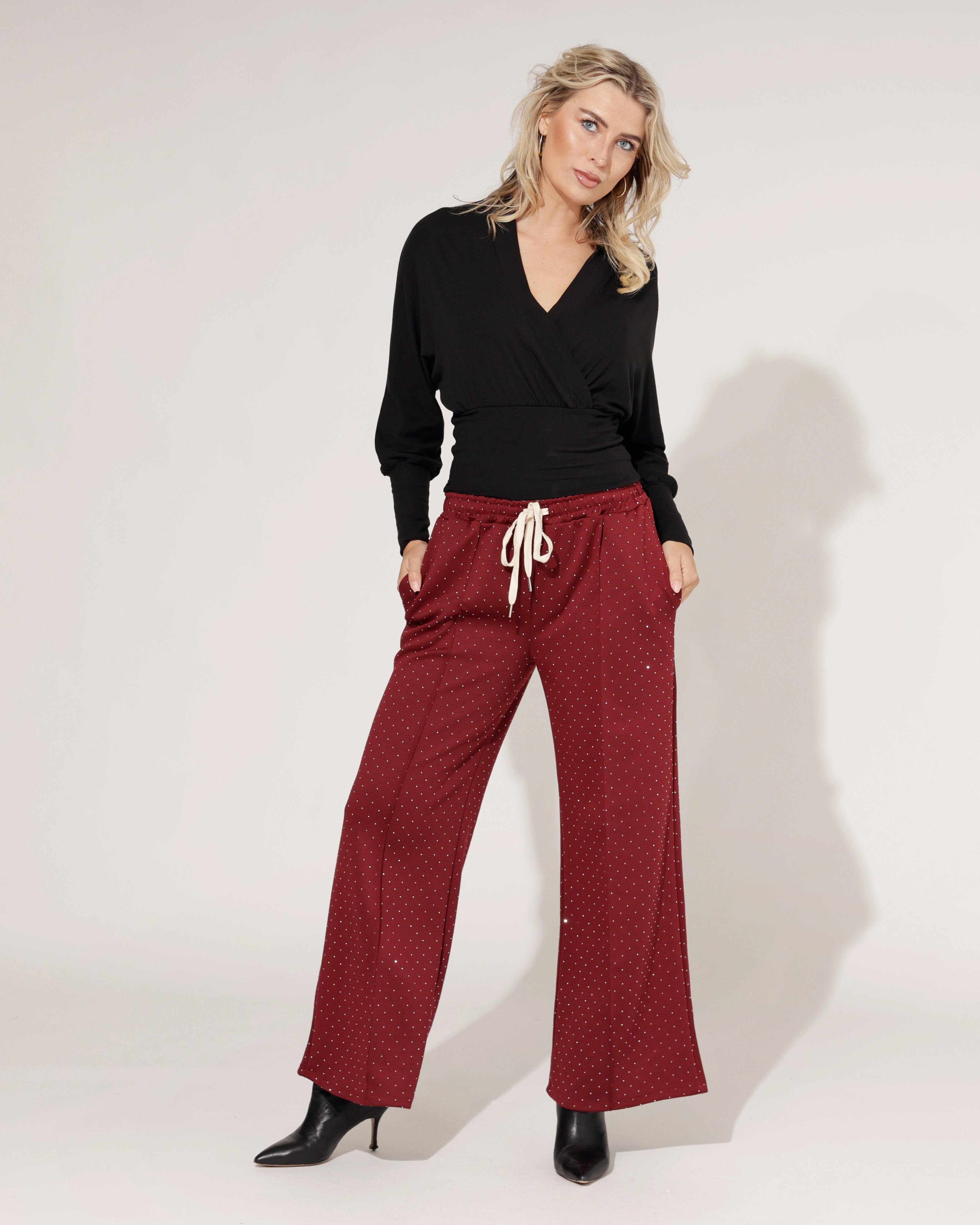 Broek met glitters Molly Bordeaux