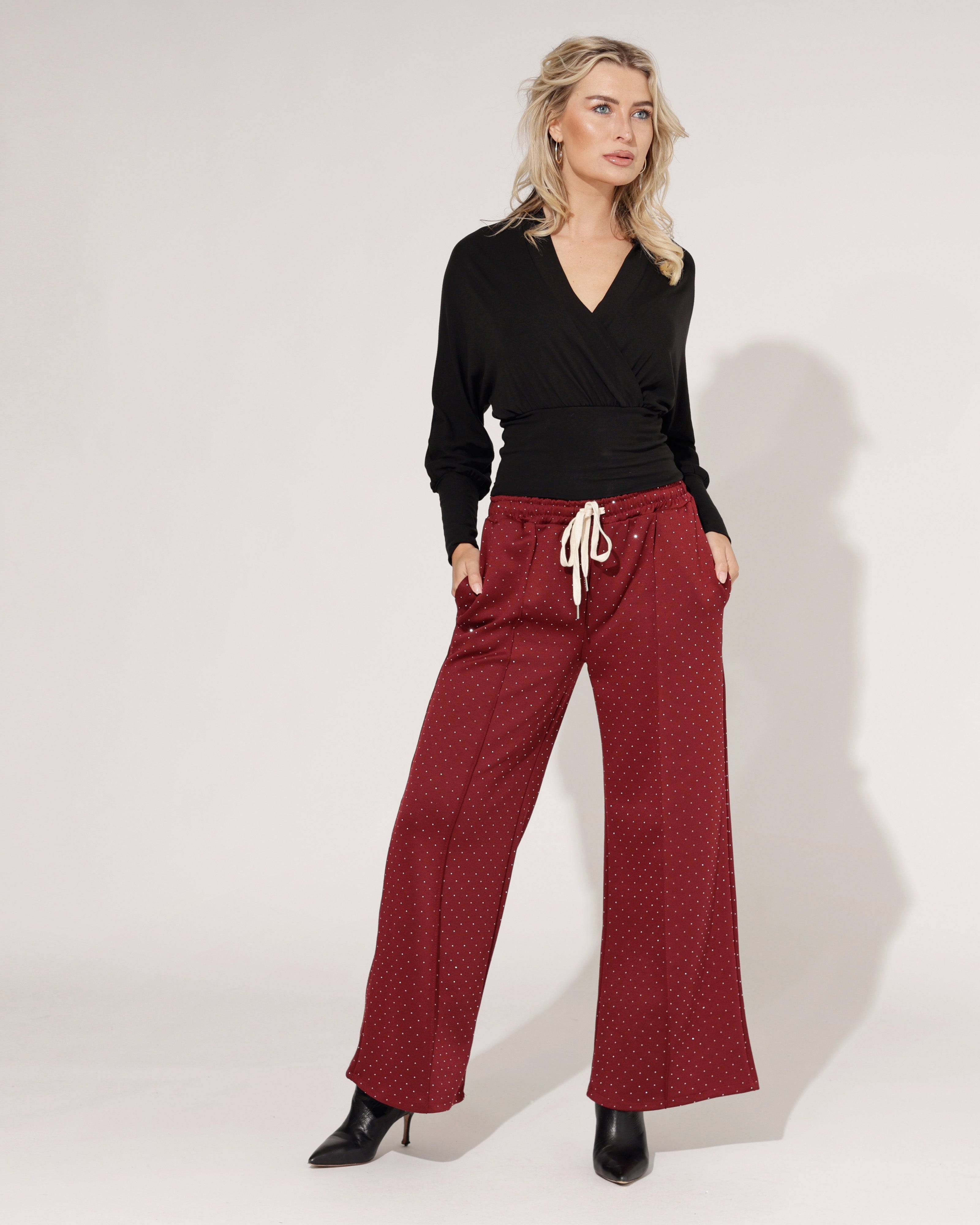Broek met glitters Molly Bordeaux