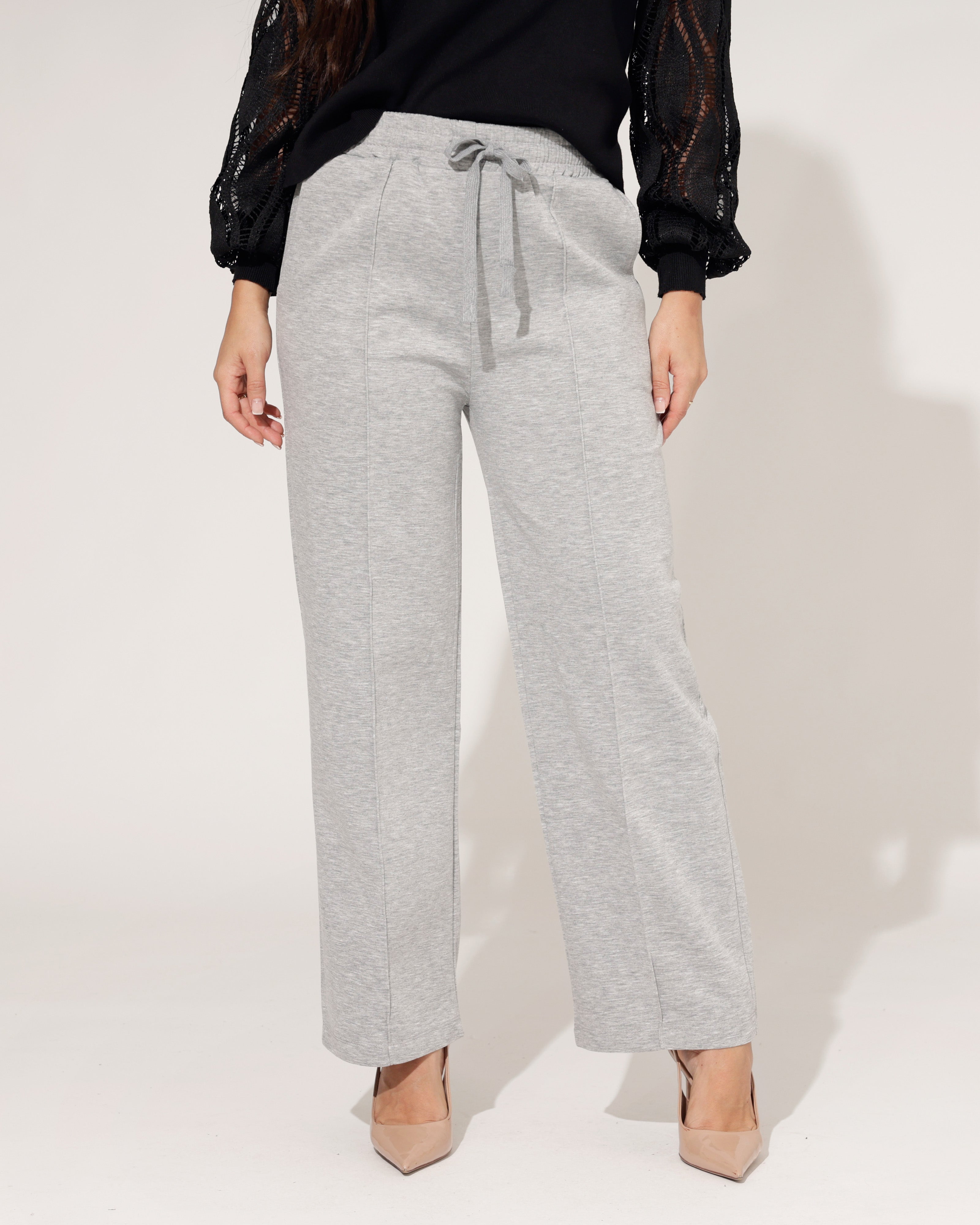 Wijde broek Elisa Grijs