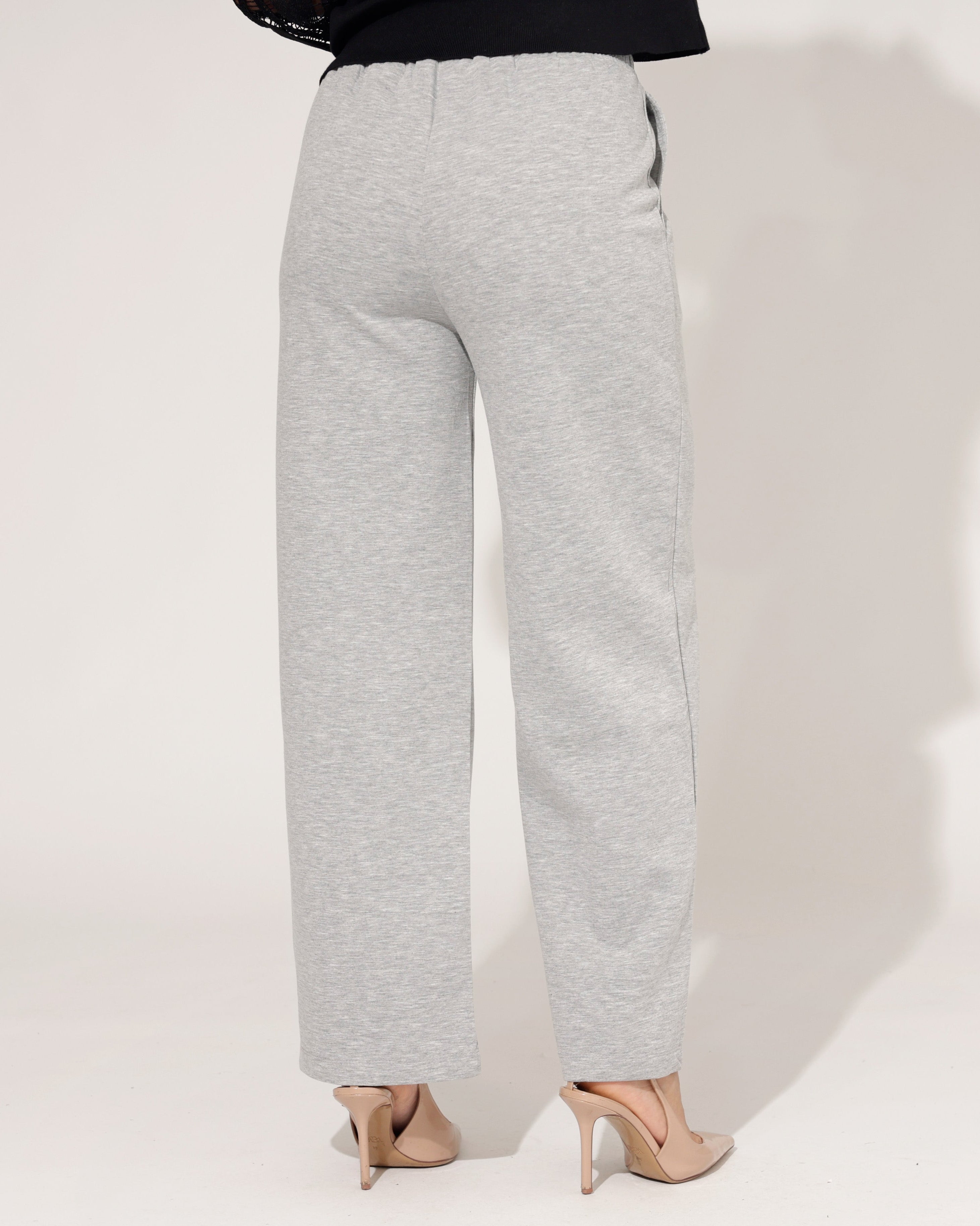 Wide leg broek Elisa Grijs