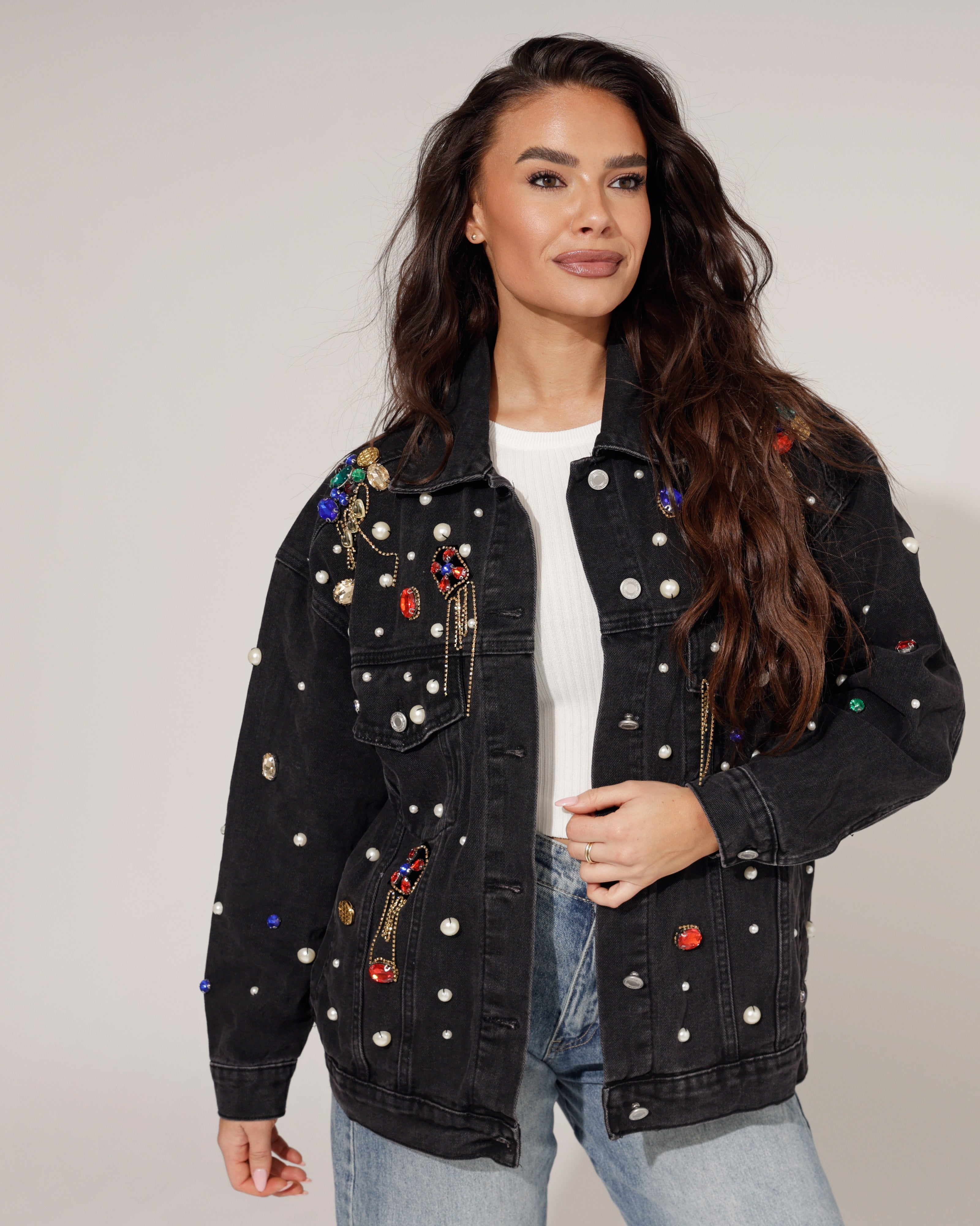 Spijkerjacket Felice Zwart