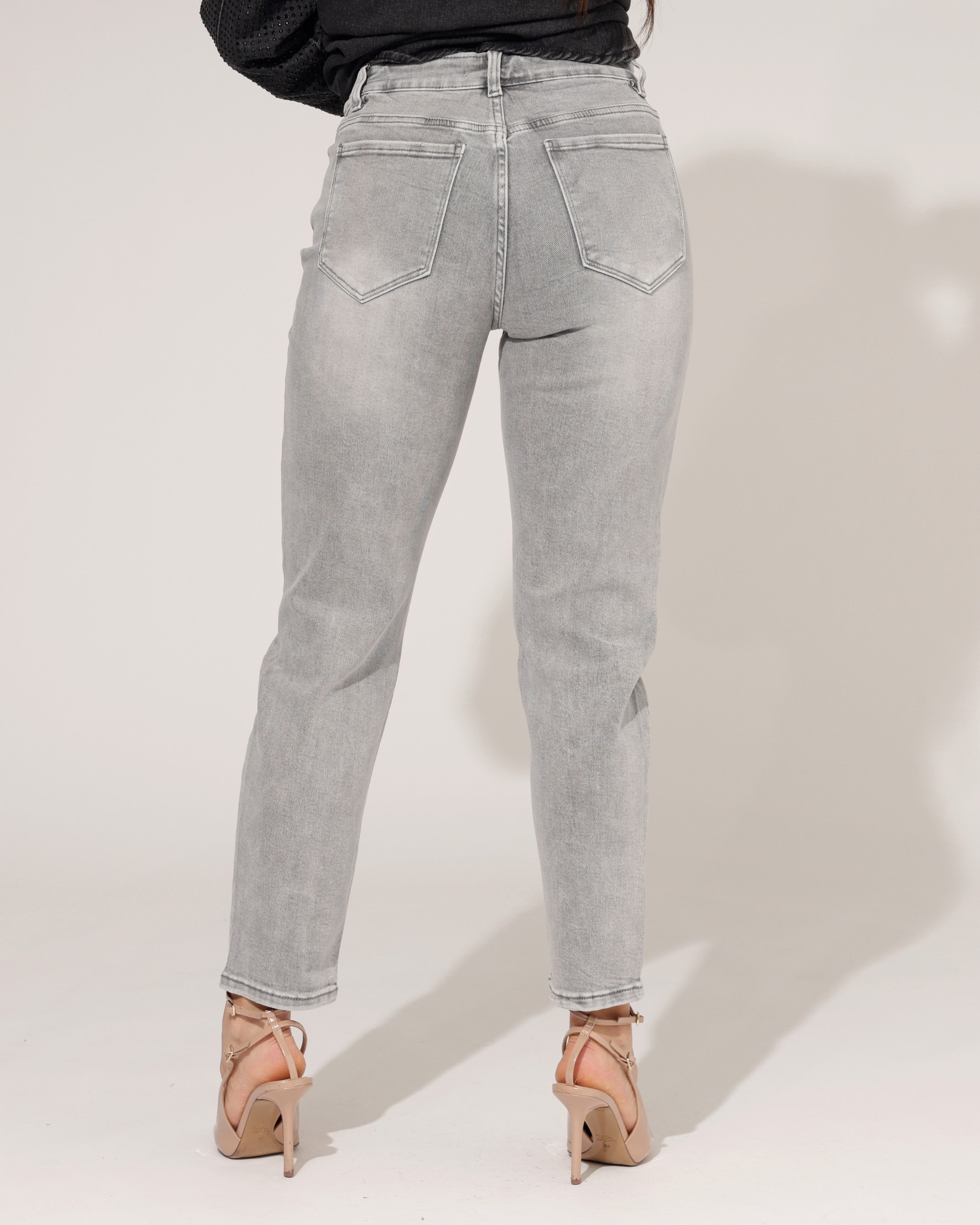 Redseventy | Mom jeans Pris-21 Grijs