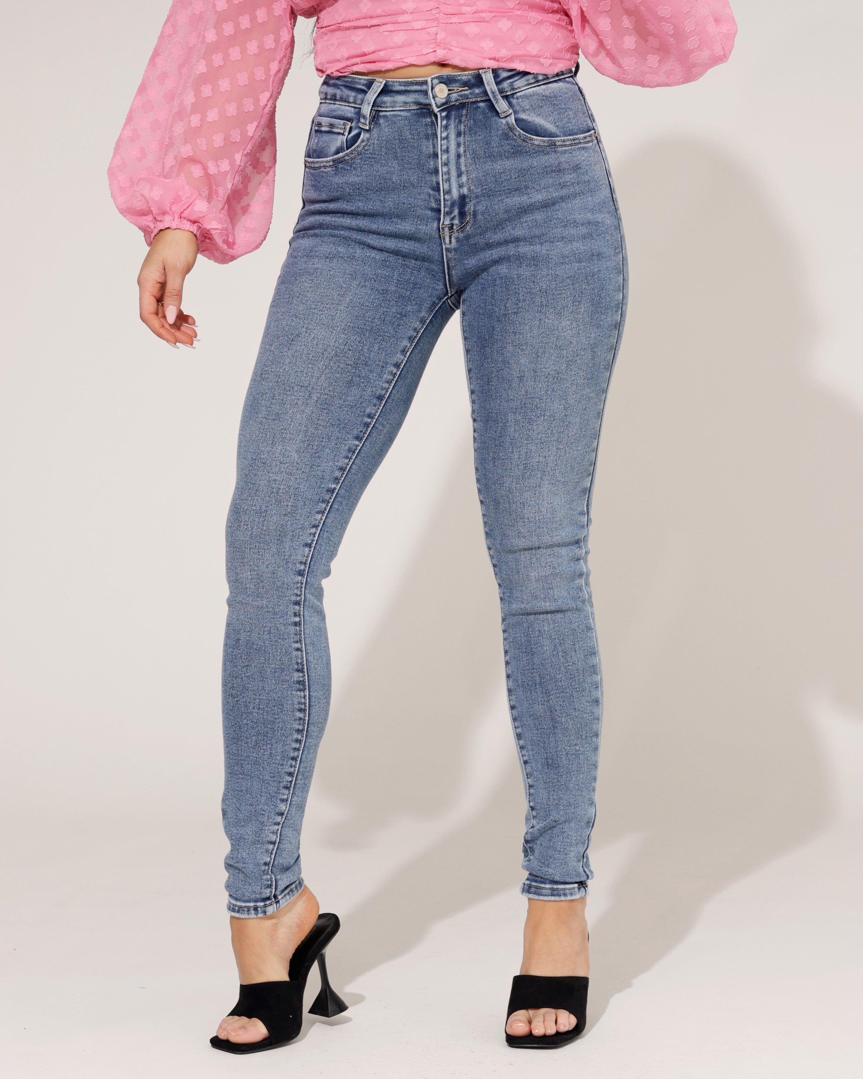 Laulia | Skinny jeans Manon-5 Blauw