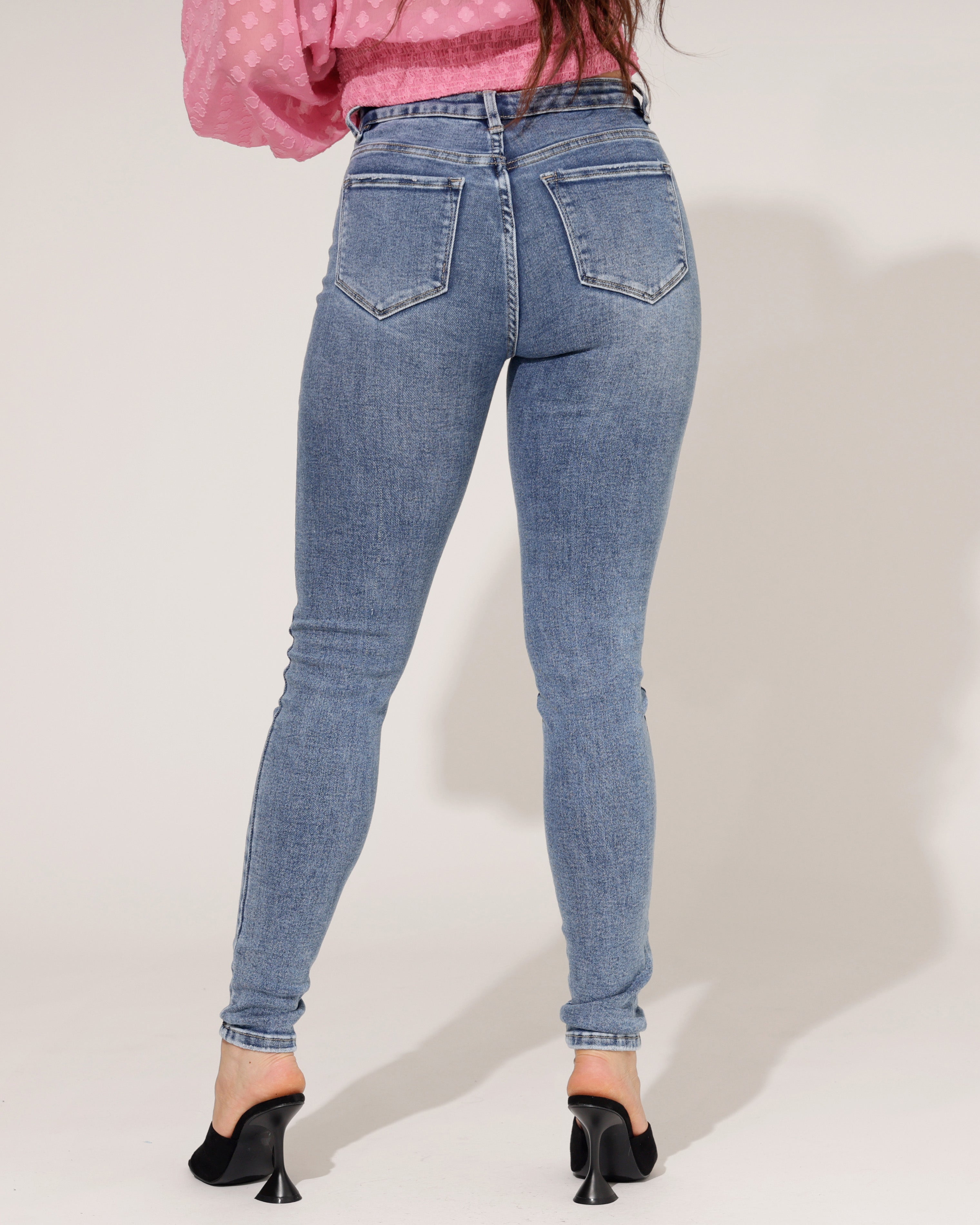 Laulia | Skinny jeans Manon-5 Blauw