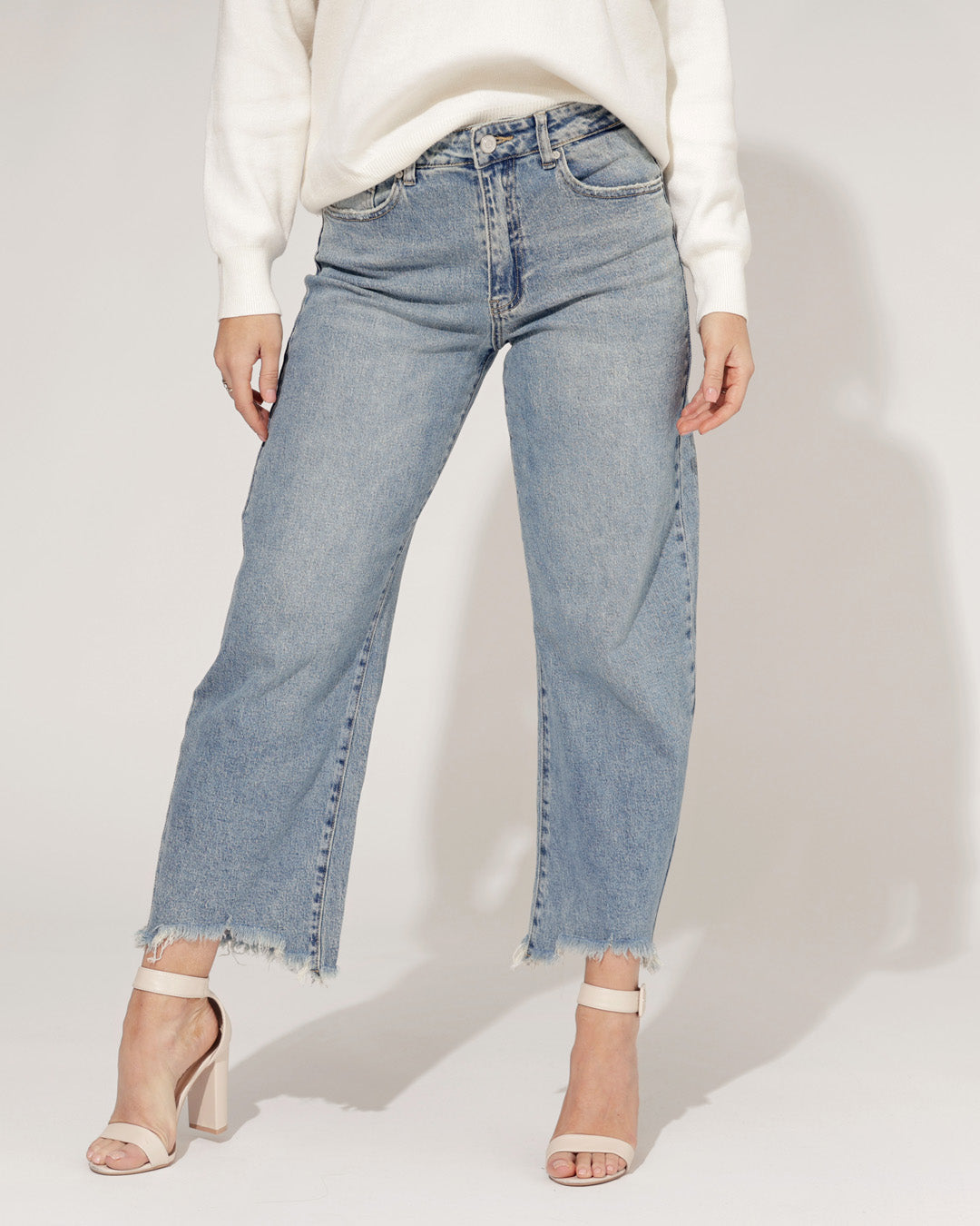 Queen Hearts | Barrel jeans Yazz-1 Blauw