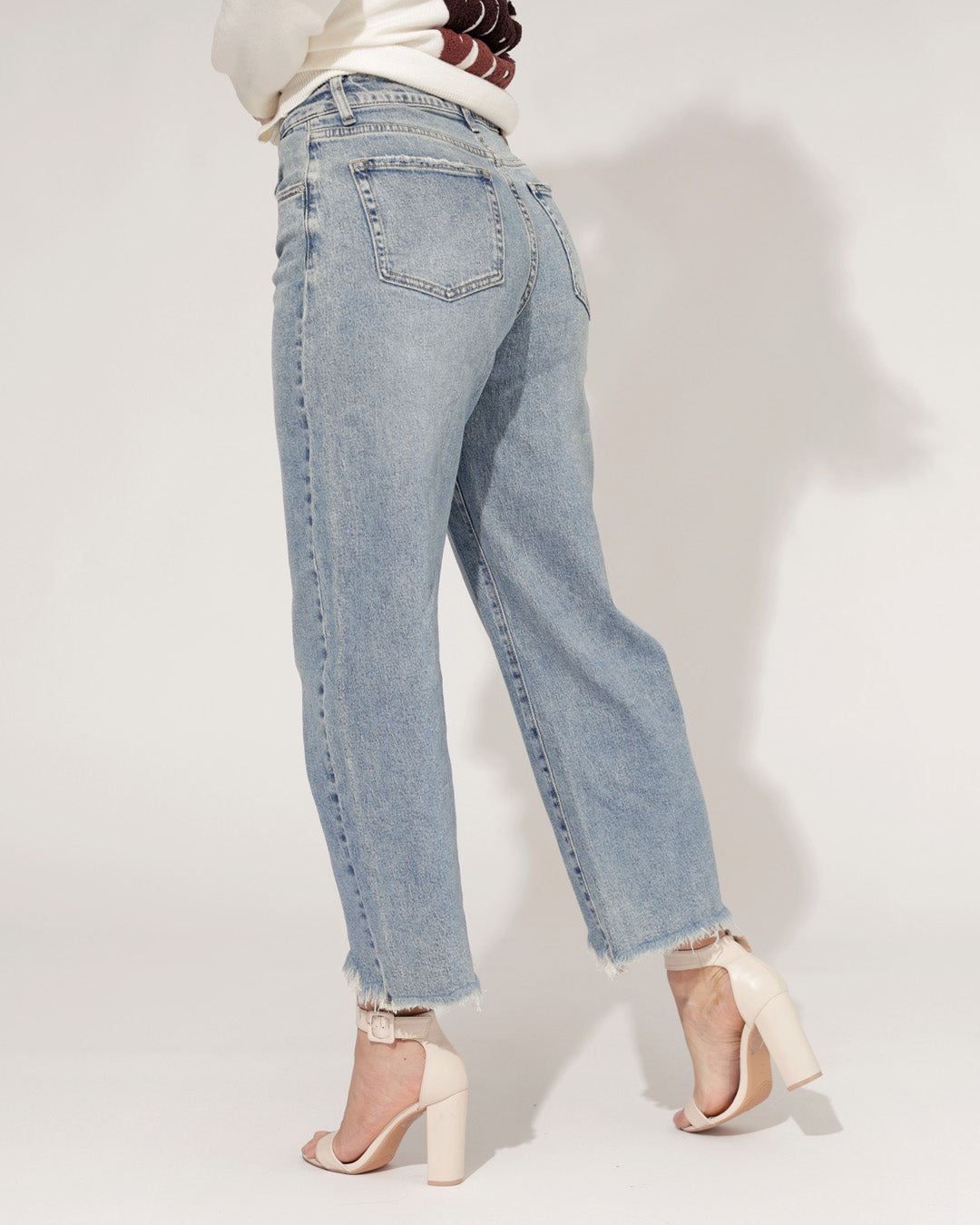 Queen Hearts | Barrel jeans Yazz-1 Blauw