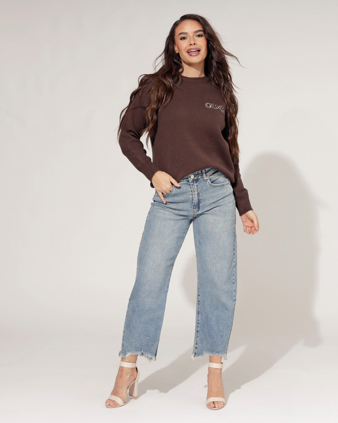 Queen Hearts | Barrel jeans Yazz-1 Blauw