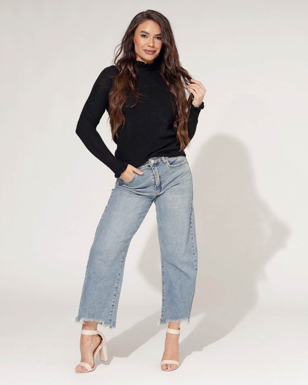 Queen Hearts | Barrel jeans Yazz-1 Blauw