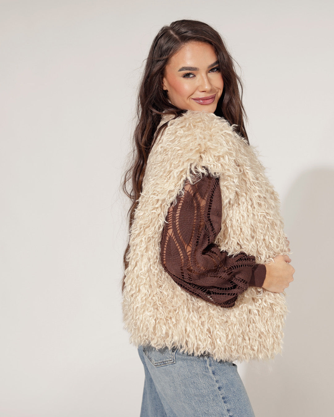 Bontgilet Felicity Beige